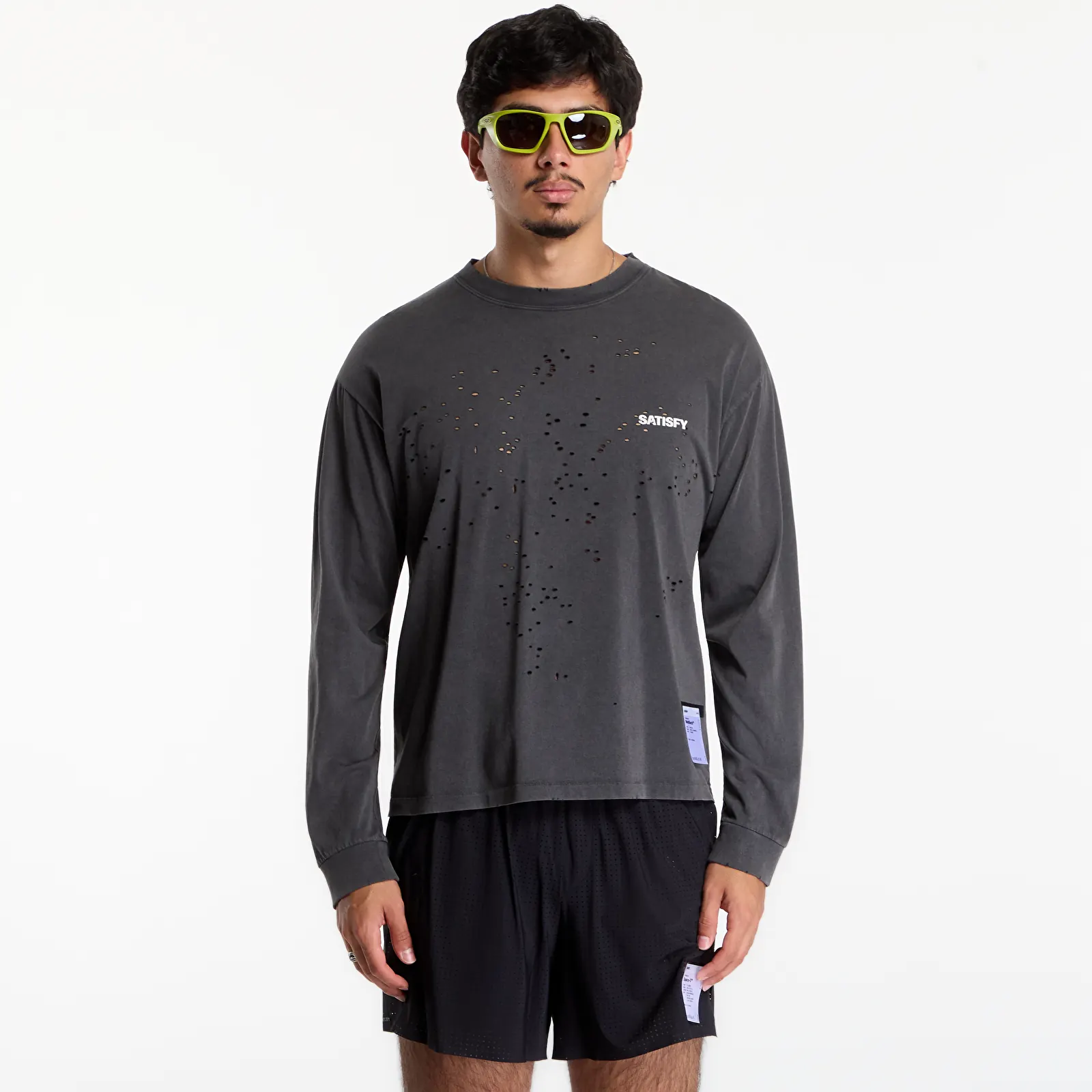T-Shirts Satisfy MothTech Long Tee Aged Black