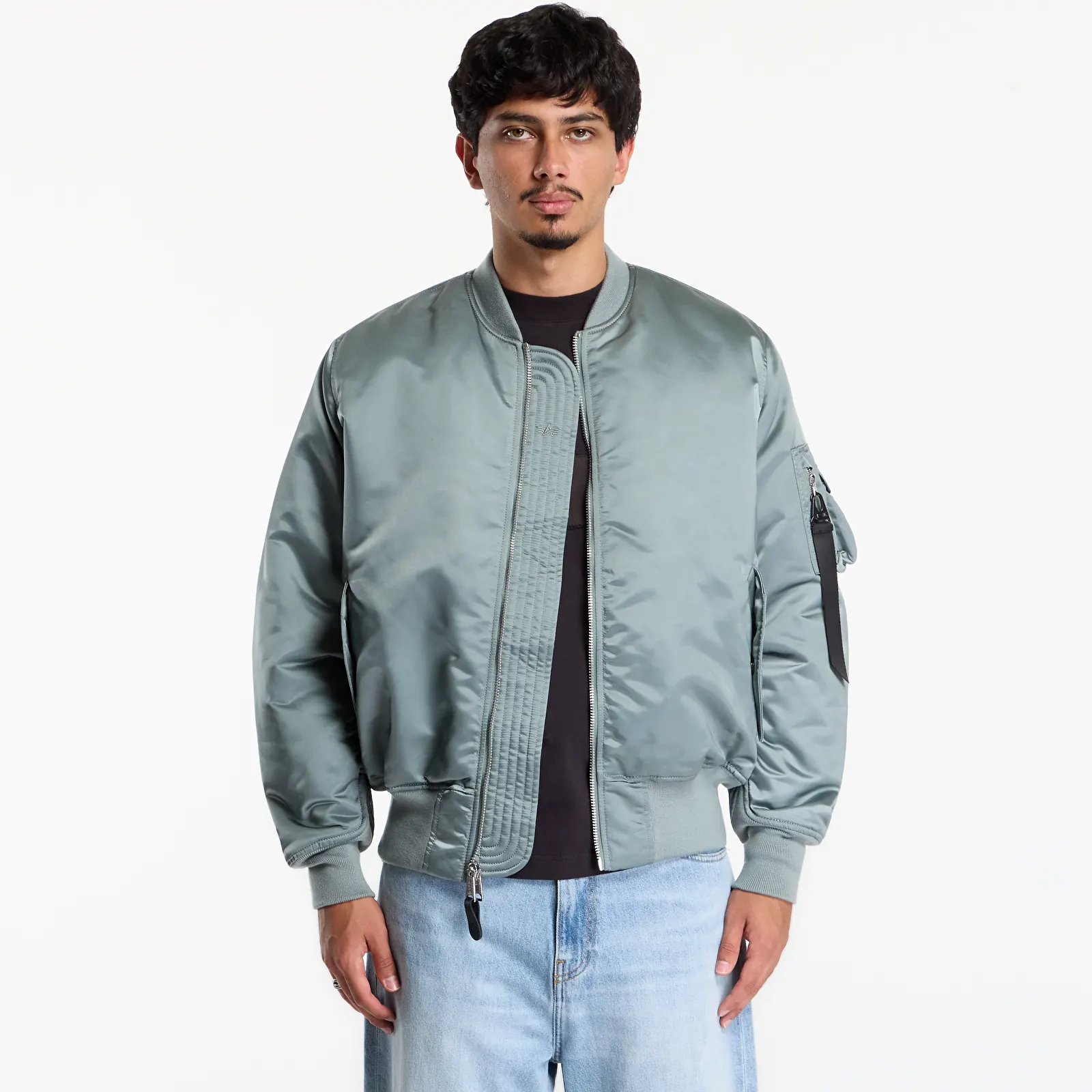 Geci Alpha Industries MA-1 Base Flight Jacket UV Silverblue