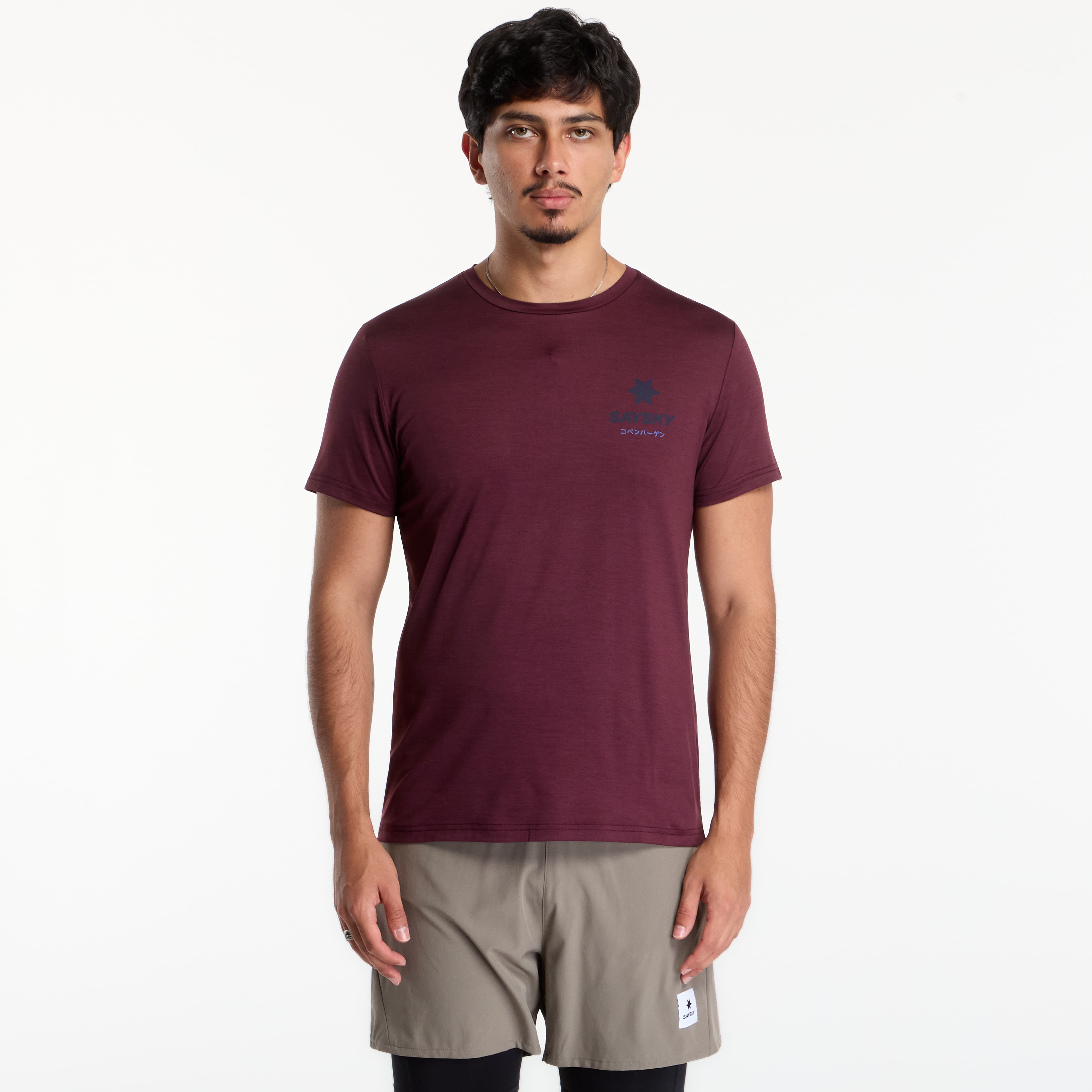 T-shirt SAYSKY Statement Pace T-Shirt Burgundy XL