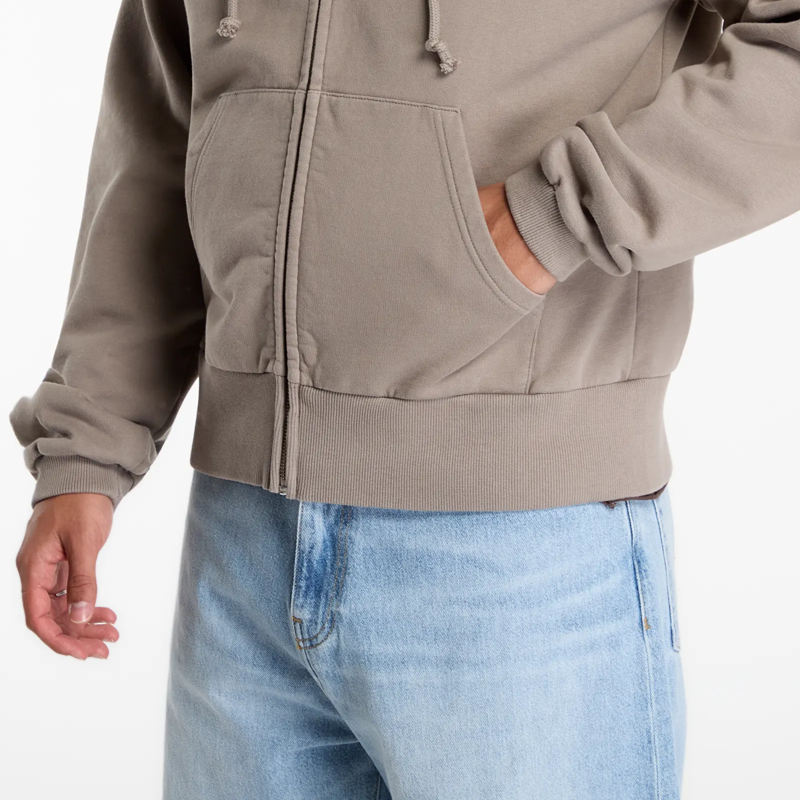 Hanorace Umbro Authority Zipped Hoodie Greige