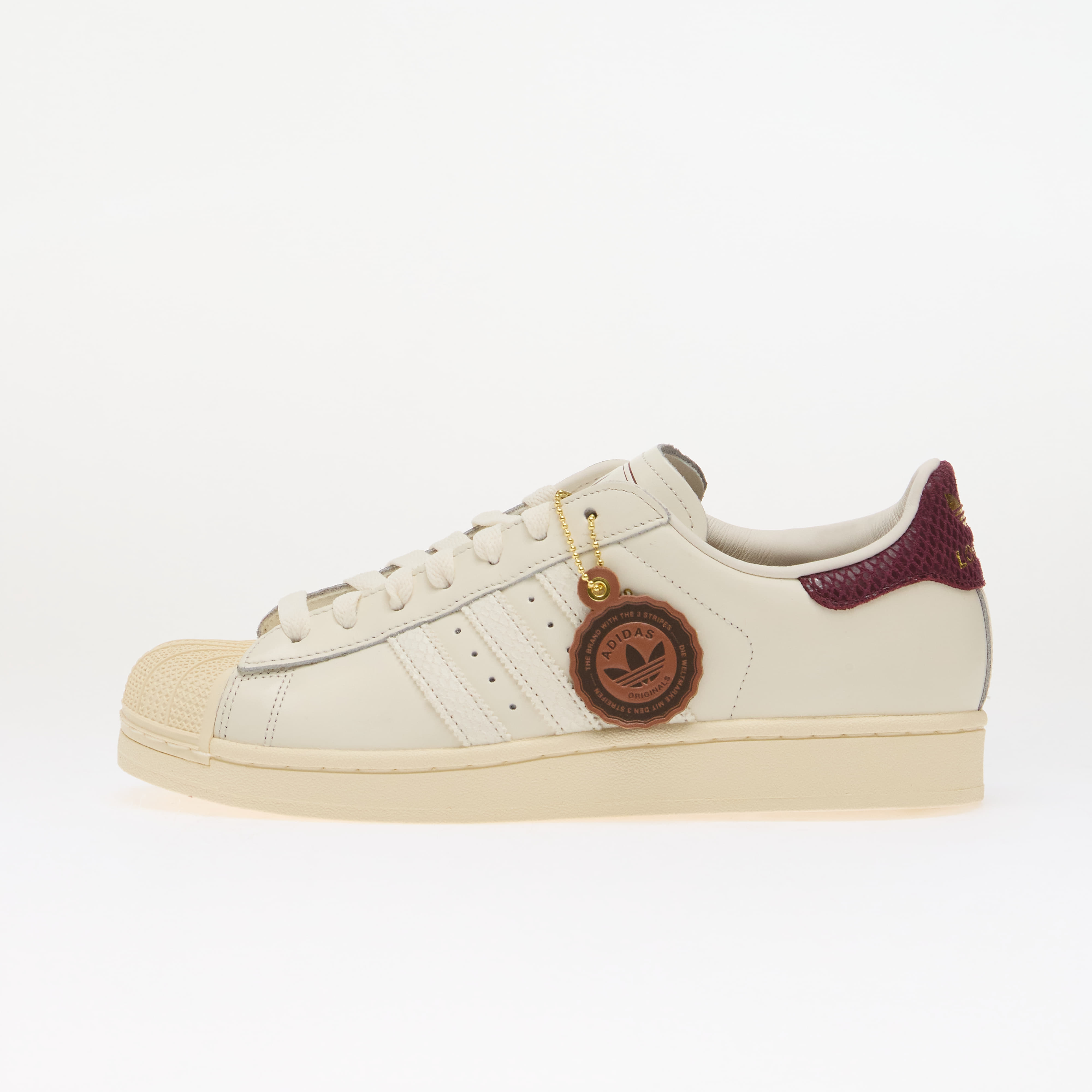 Sneakers adidas Superstar II Core White/ Maroon/ Cream White UK 13