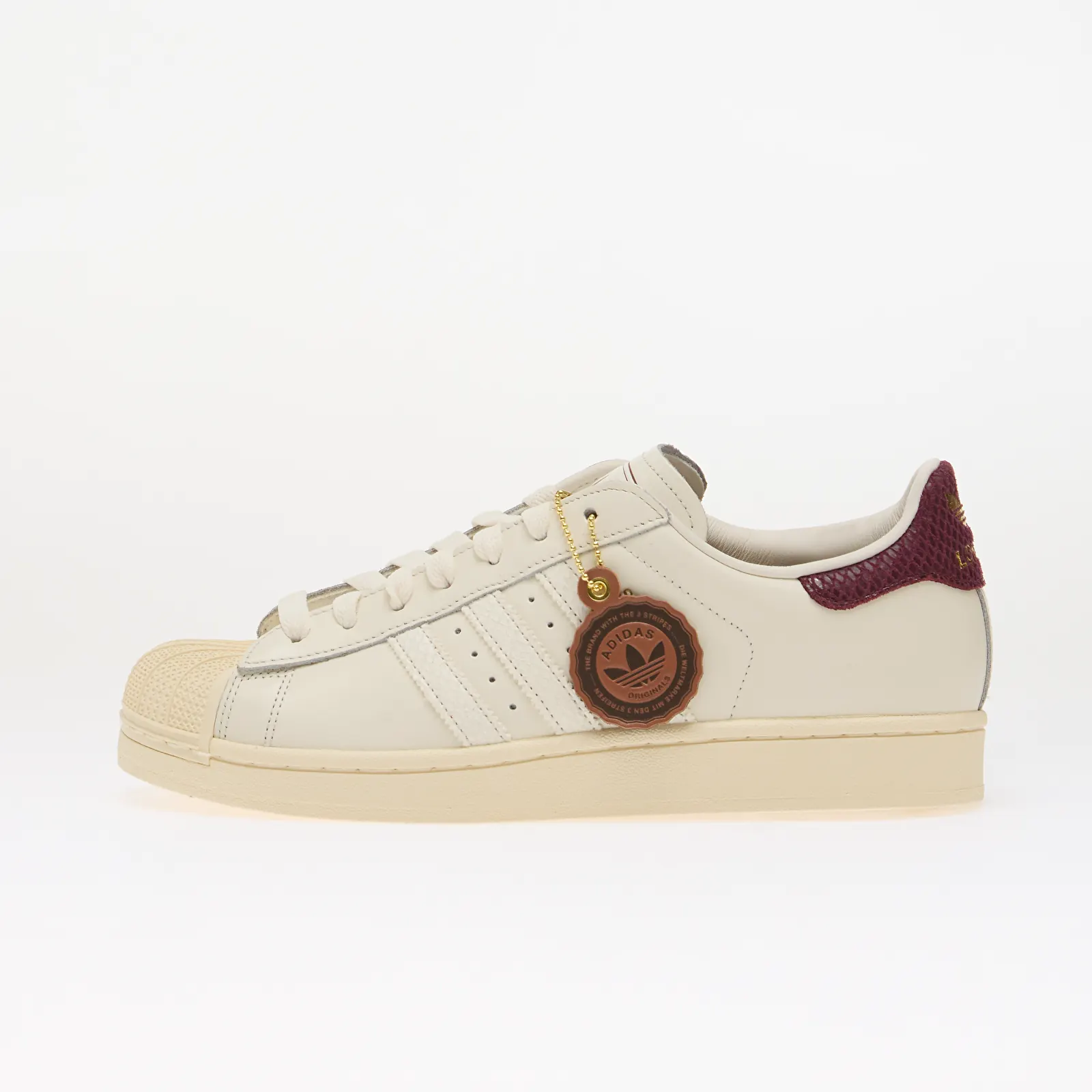 Men's shoes adidas Superstar II Core White/ Maroon/ Cream White