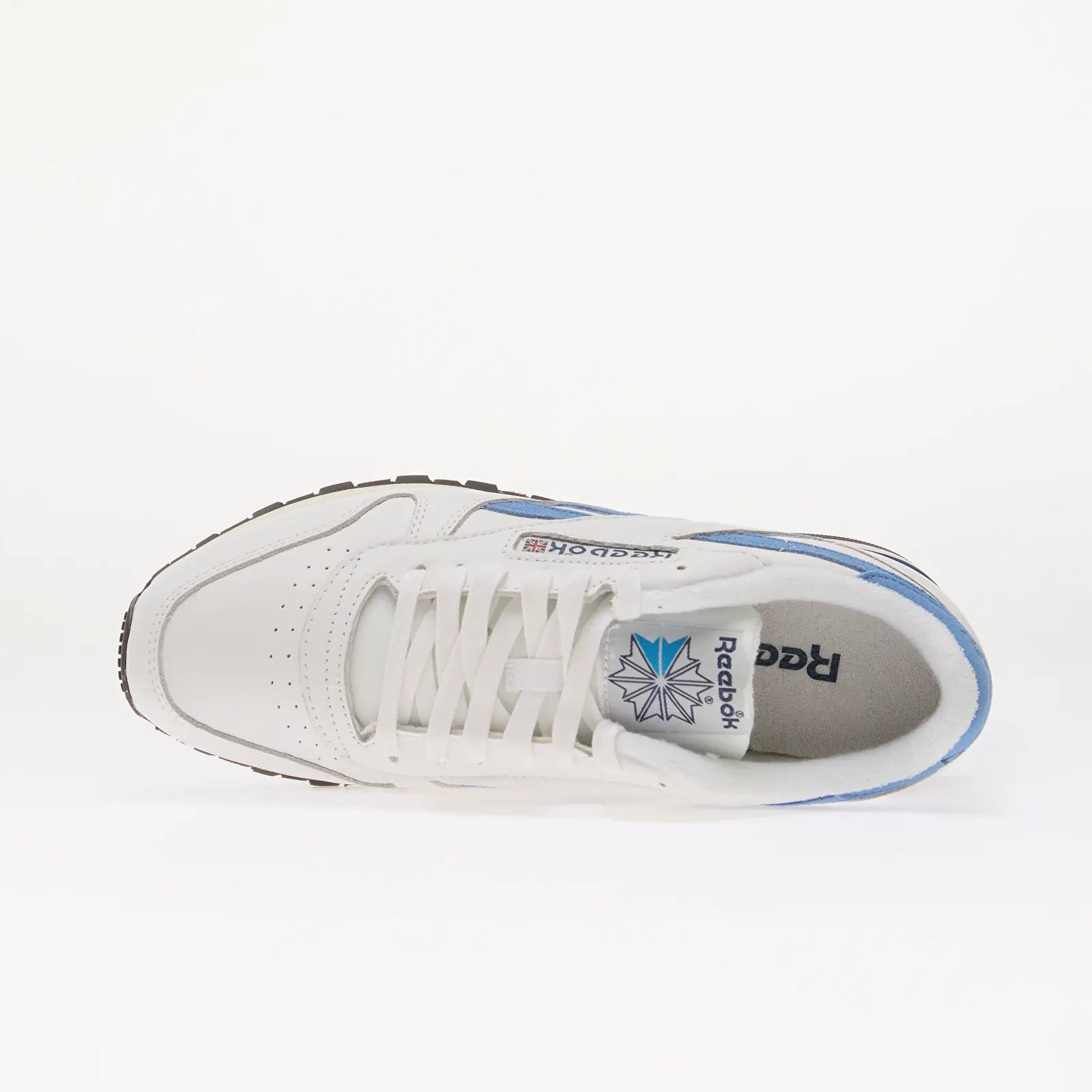Sneakerși pentru bărbați Reebok Classic Leather Ftwr White/ Essential Blue/ Batik Blue