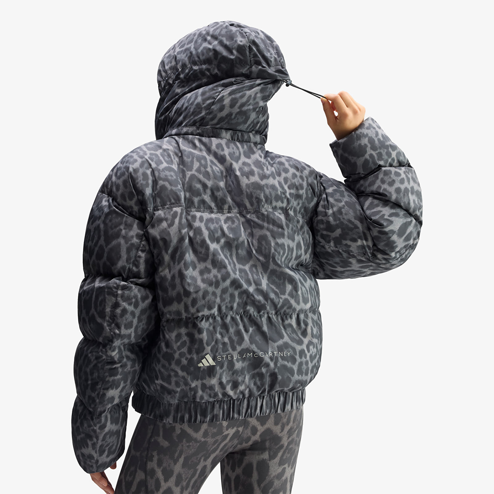 Casacos de penas adidas by Stella McCartney Short Padded Winter Jacket Printed Dove Grey/ Carbon