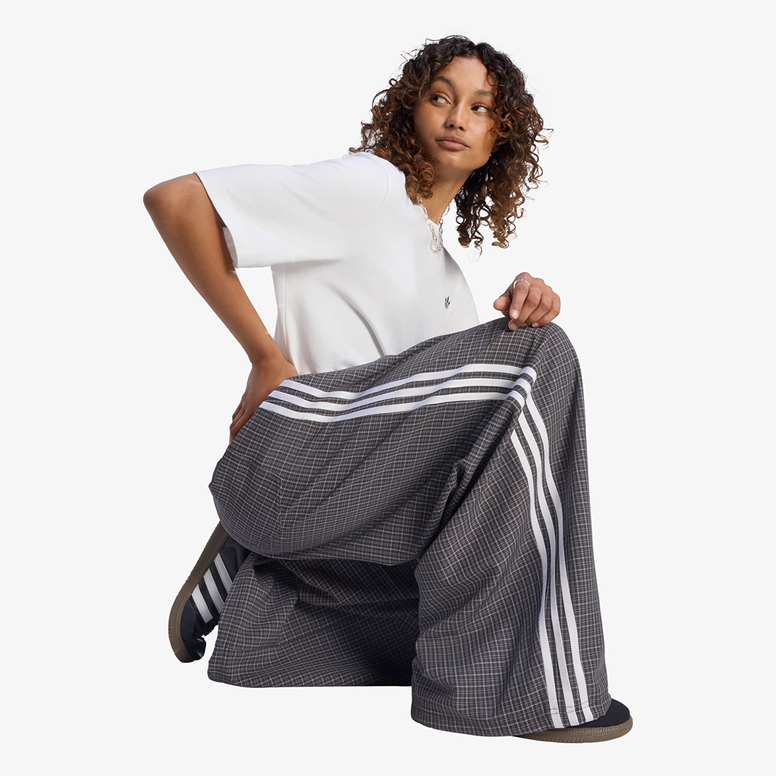 Pants adidas Badigirl Checks Trouser Loose Pants Black/ Grey Three/ Utility Black