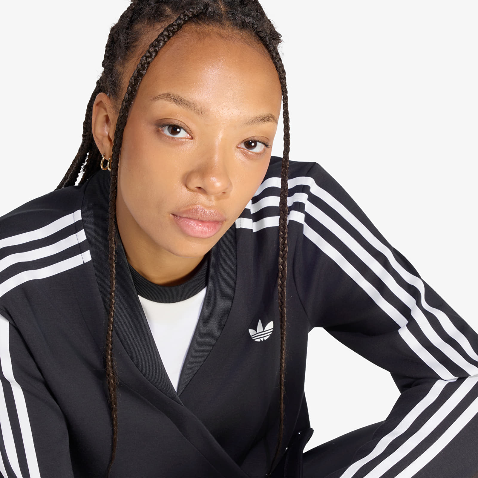 Dukserice adidas Adiluna Season 2 Wrap Around Sstr Track Top Black