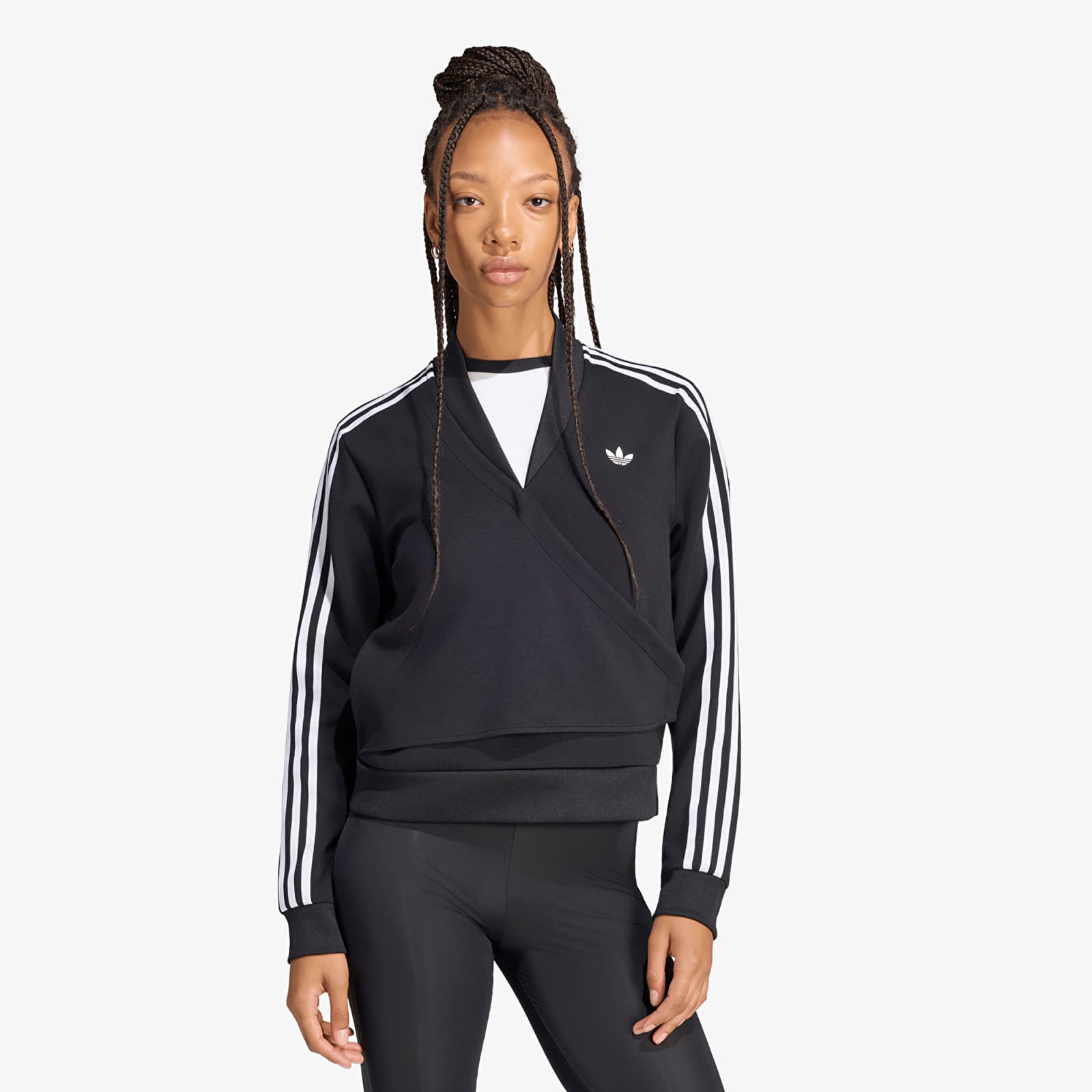 Dukserice adidas Adiluna Season 2 Wrap Around Sstr Track Top Black