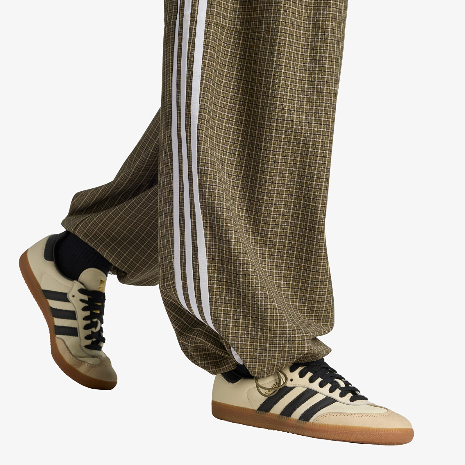 Pants adidas Badigirl Checks Trouser Loose Pants Olive Strata/ Wonder Beige/ Aurora Coffee