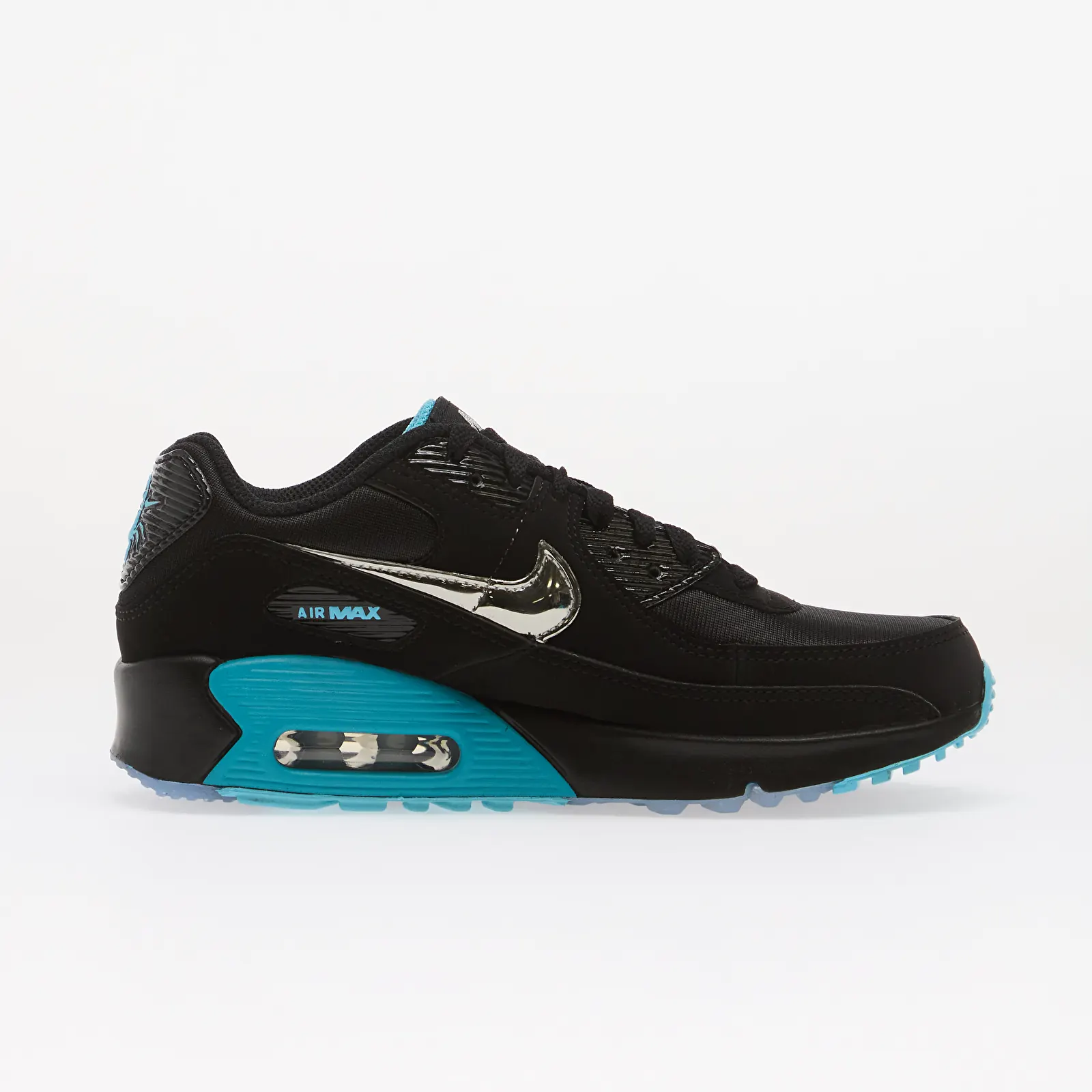 Kids' sneakers and shoes Nike Air Max 90 SE Kids Black/ Chrome/ Gamma Blue/ Ice