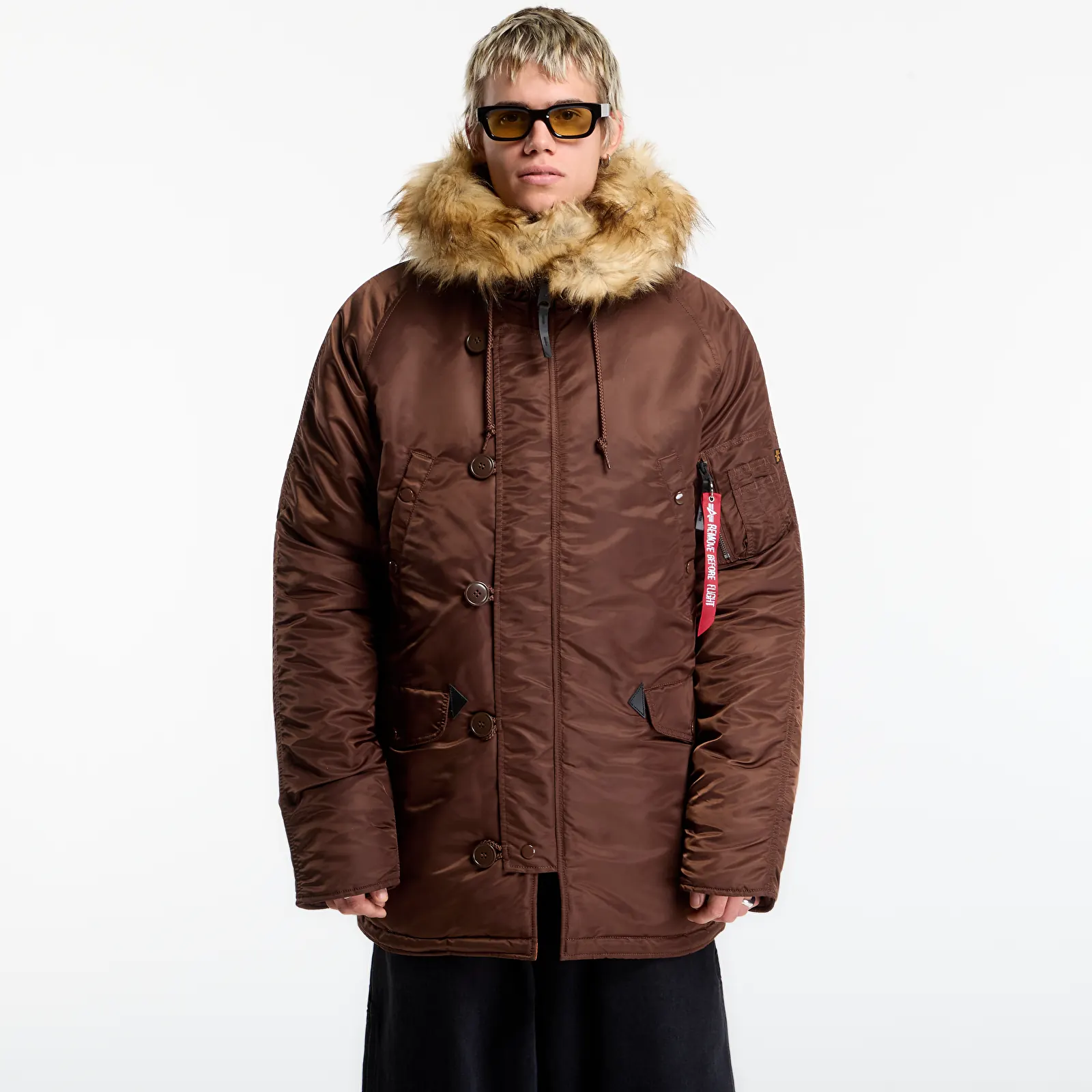 Vestes  Alpha Industries N-3B VF 59 Vintage Fit Powder Brown