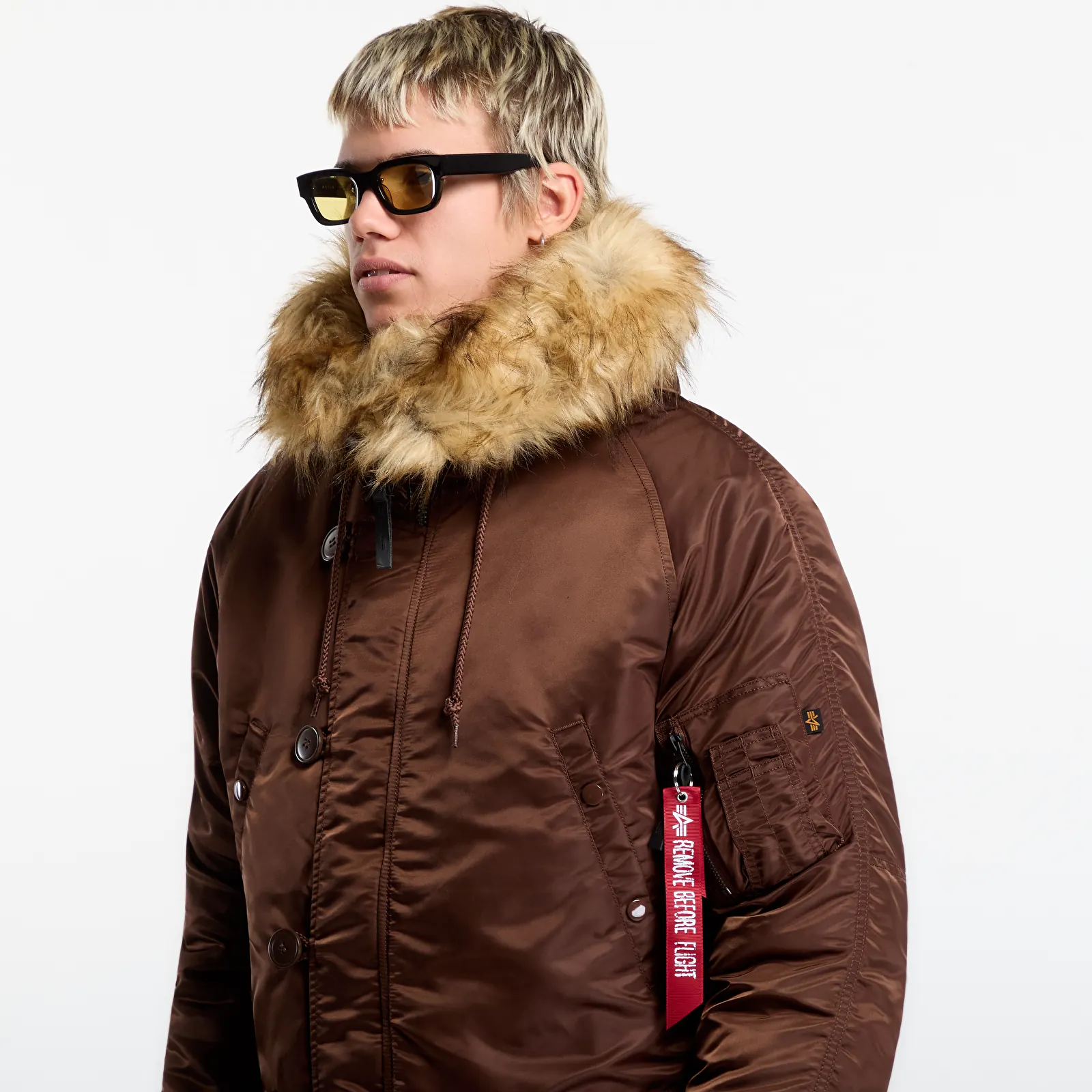 Vestes  Alpha Industries N-3B VF 59 Vintage Fit Powder Brown