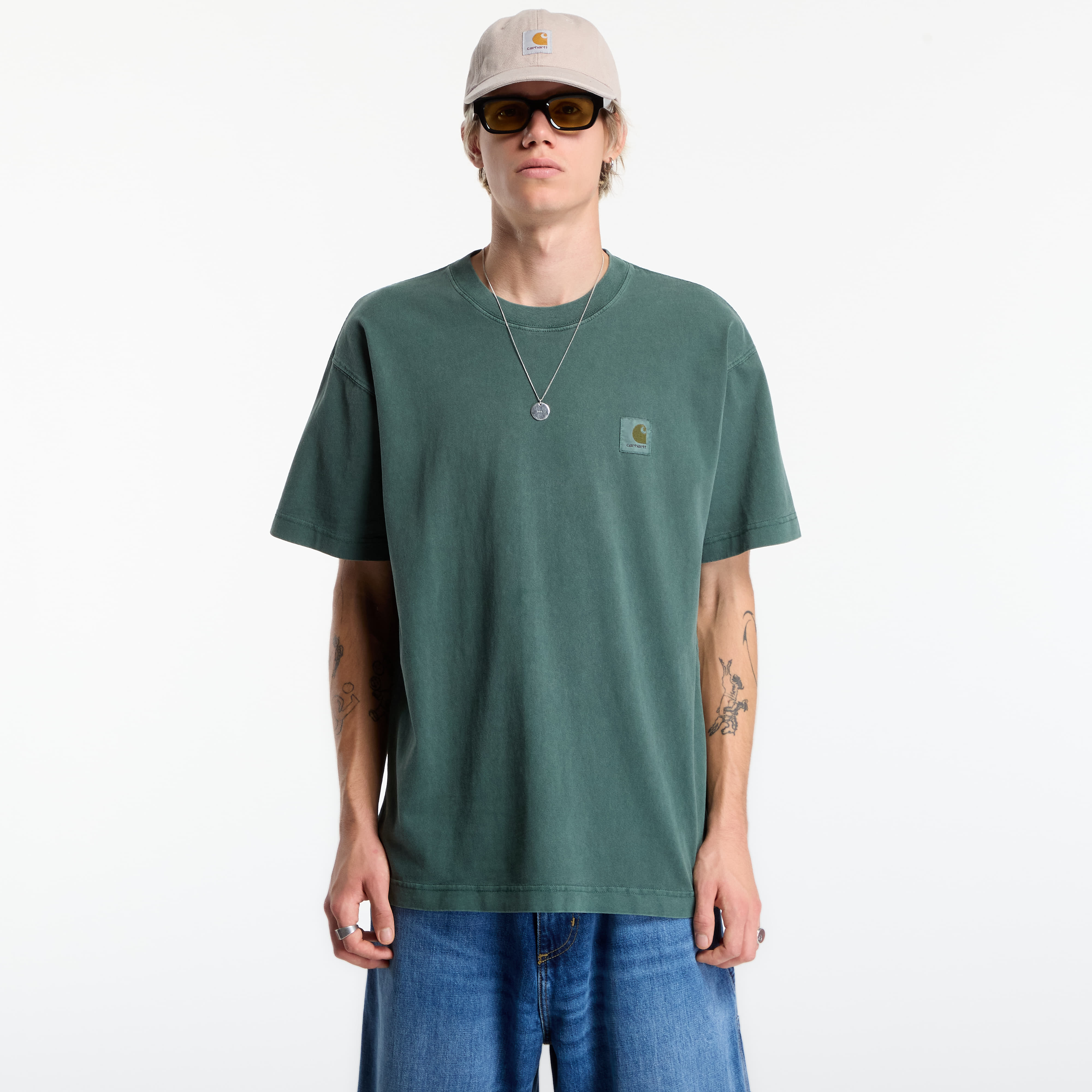 T-shirt Carhartt WIP S/S Vista T-Shirt UNISEX Dark Scarab Garment Dyed L