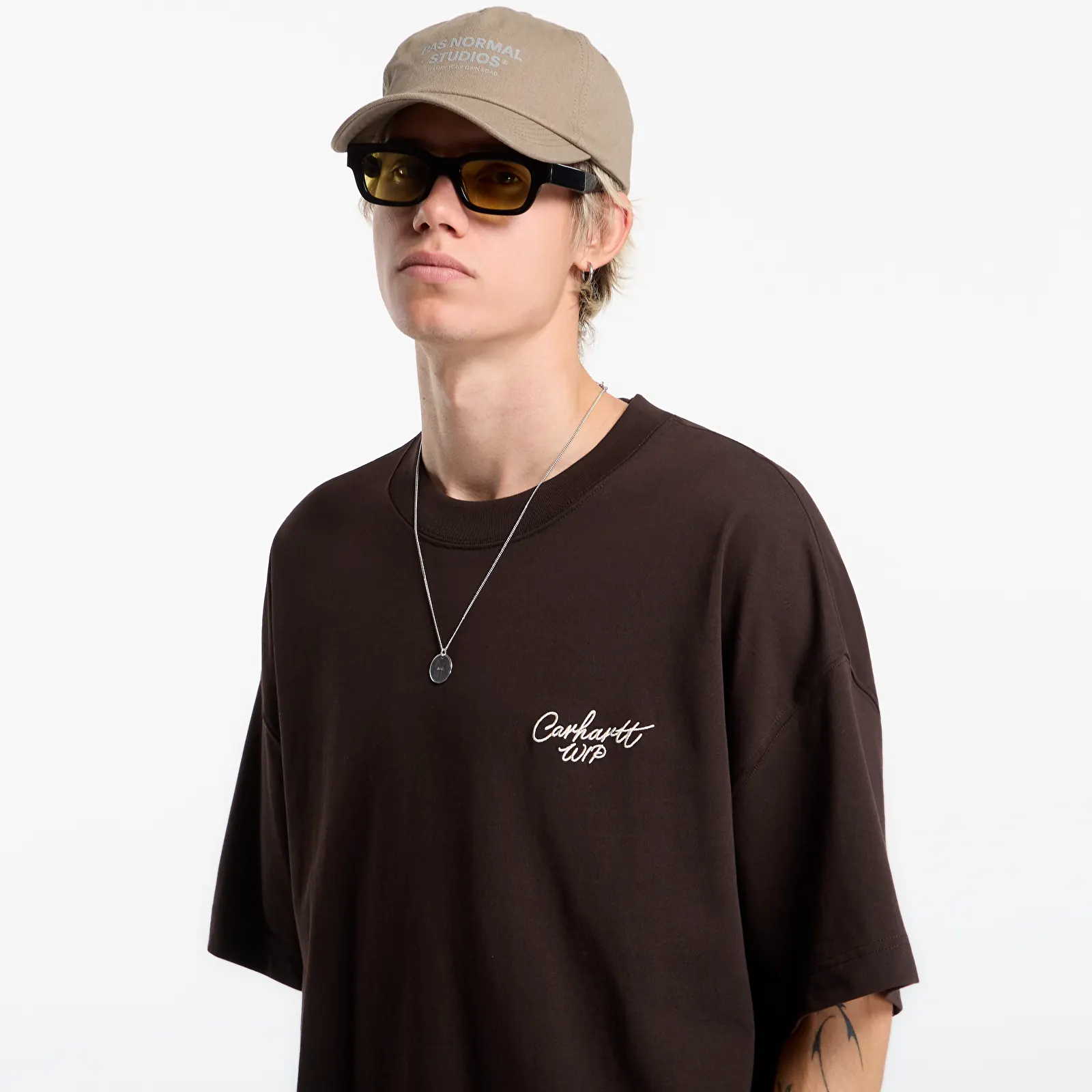 T-shirts  Carhartt WIP S/S Signature Script T-Shirt UNISEX Tobacco/ Natural