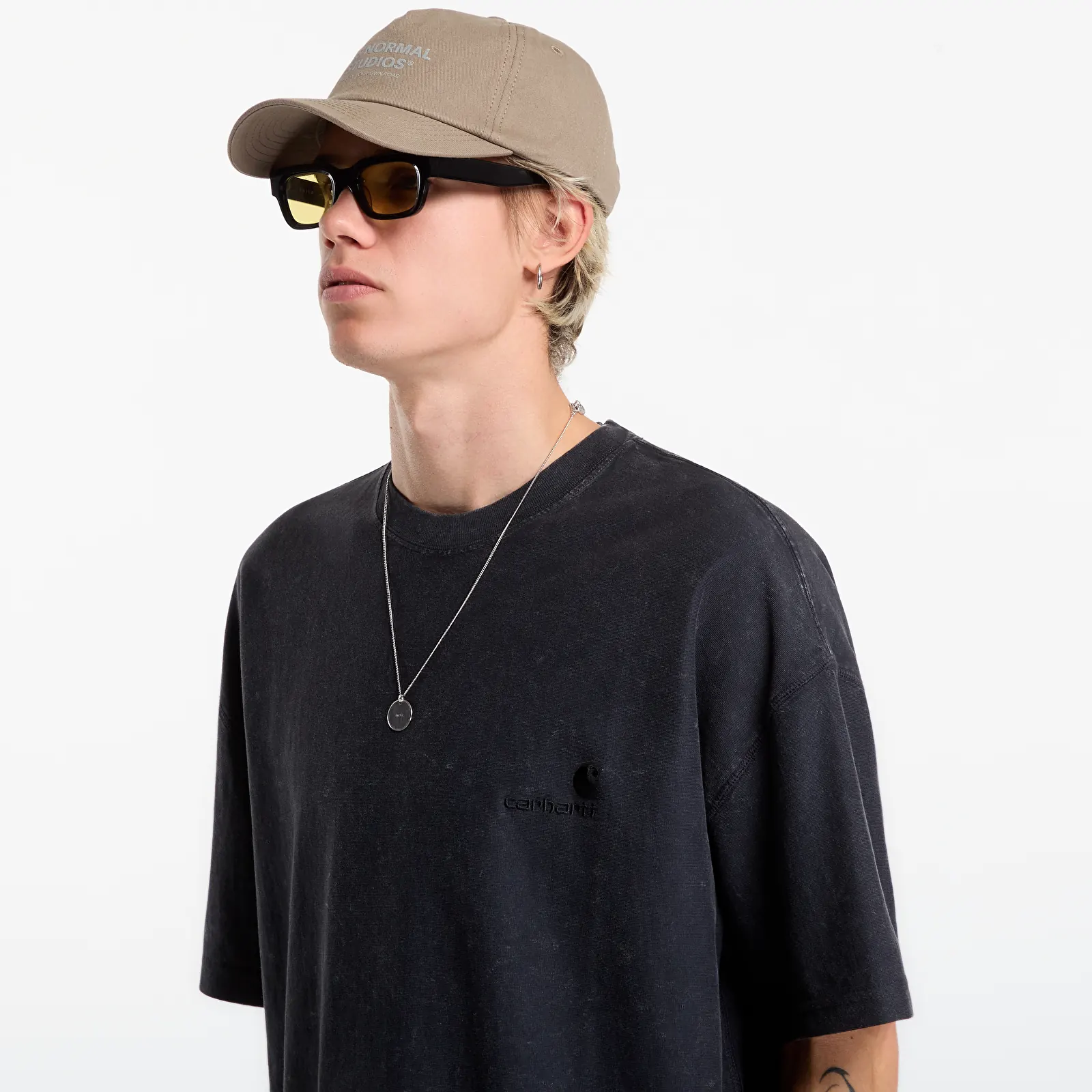T-shirts Carhartt WIP S/S Lambert T-Shirt UNISEX Black Moon Wash