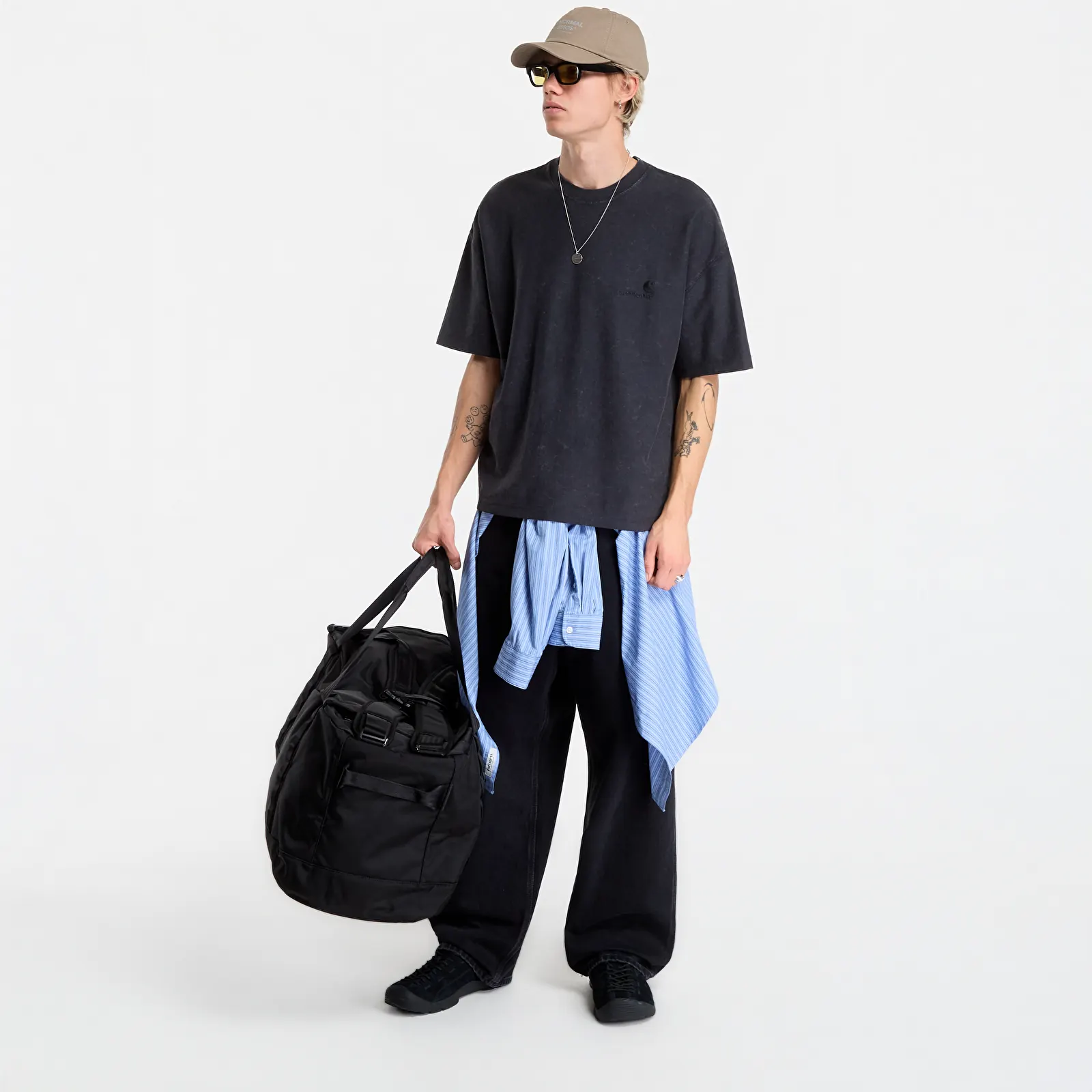 T-shirts Carhartt WIP S/S Lambert T-Shirt UNISEX Black Moon Wash
