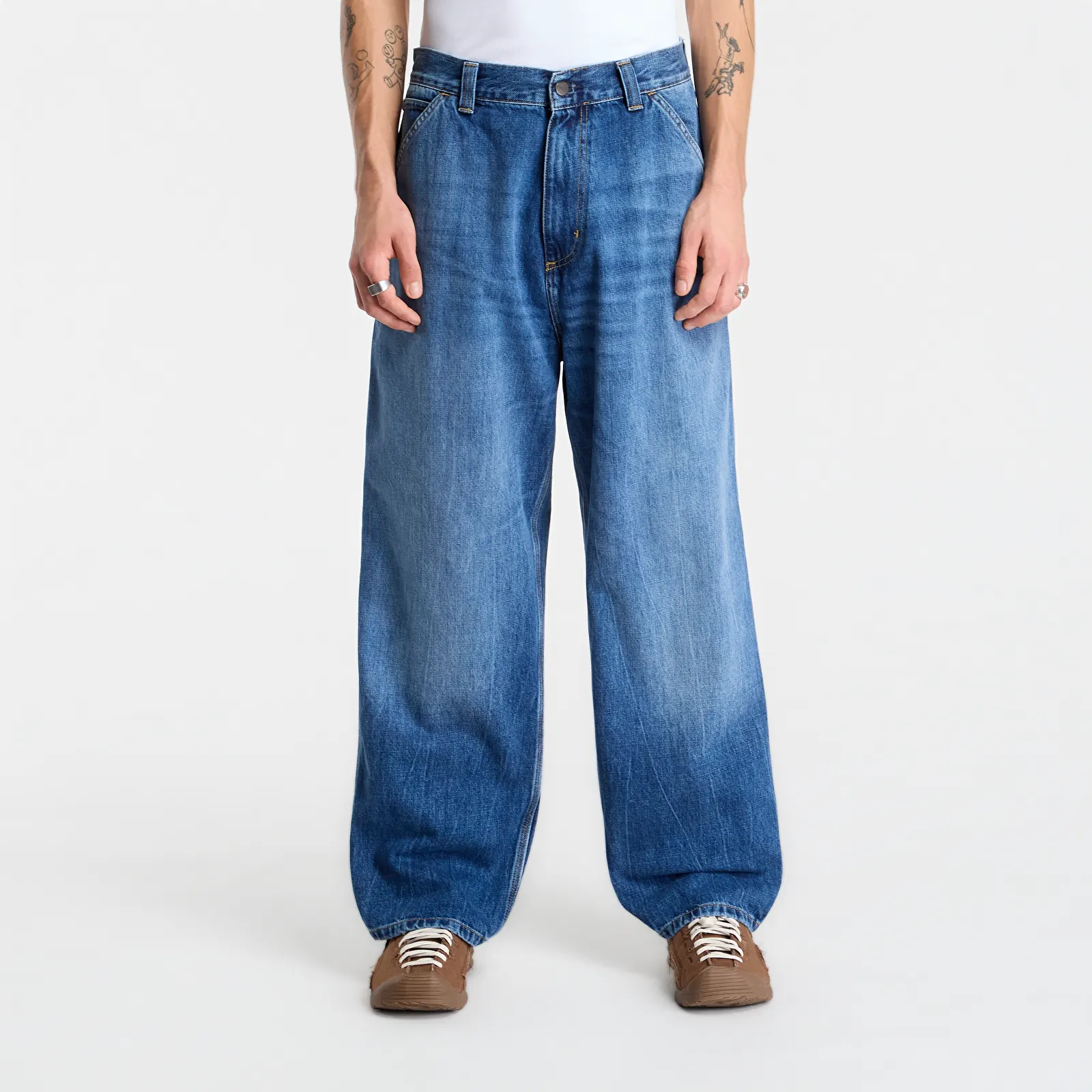 Jeans Carhartt WIP OG Single Knee Pant Blue Marble Used Wash