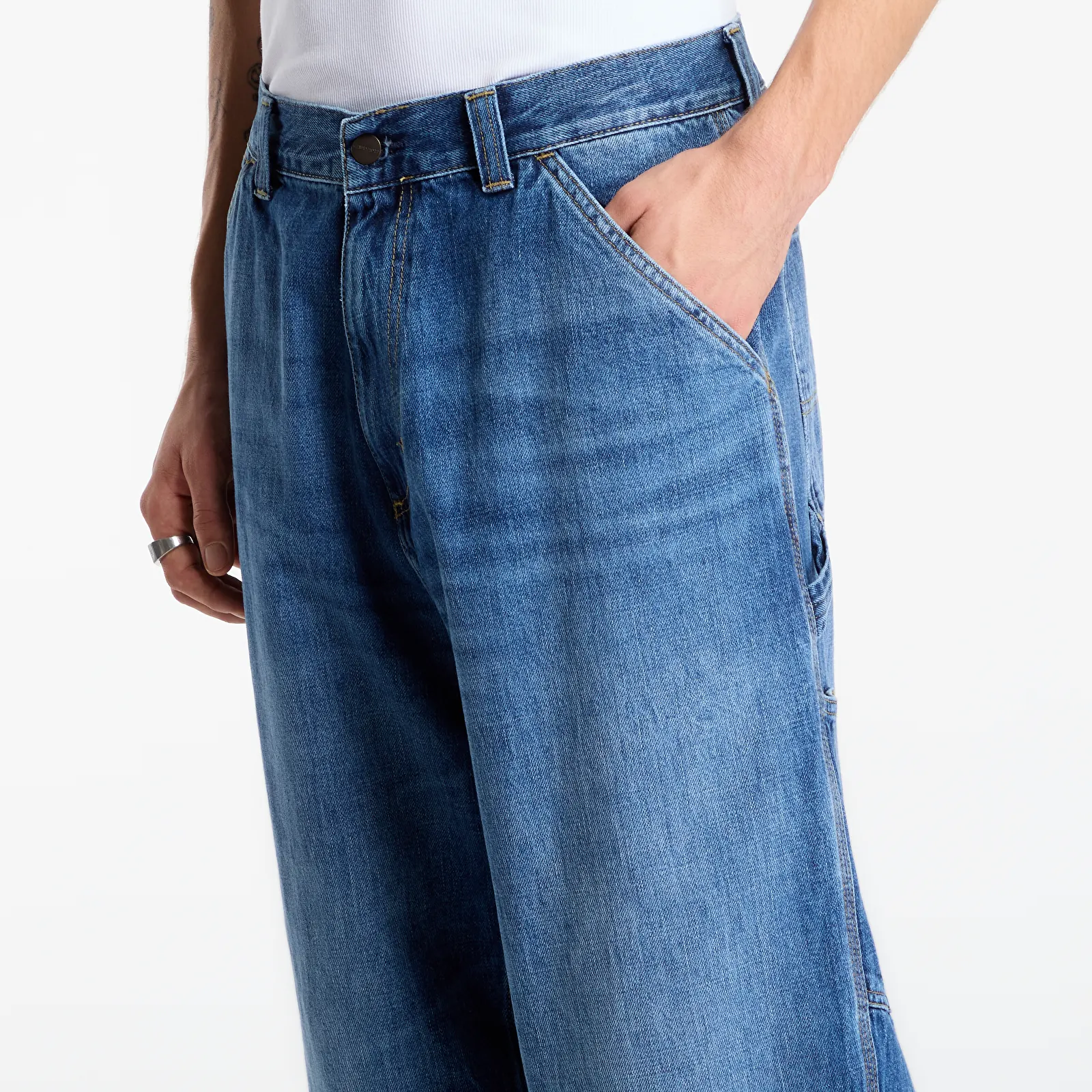 Jeans Carhartt WIP OG Single Knee Pant Blue Marble Used Wash