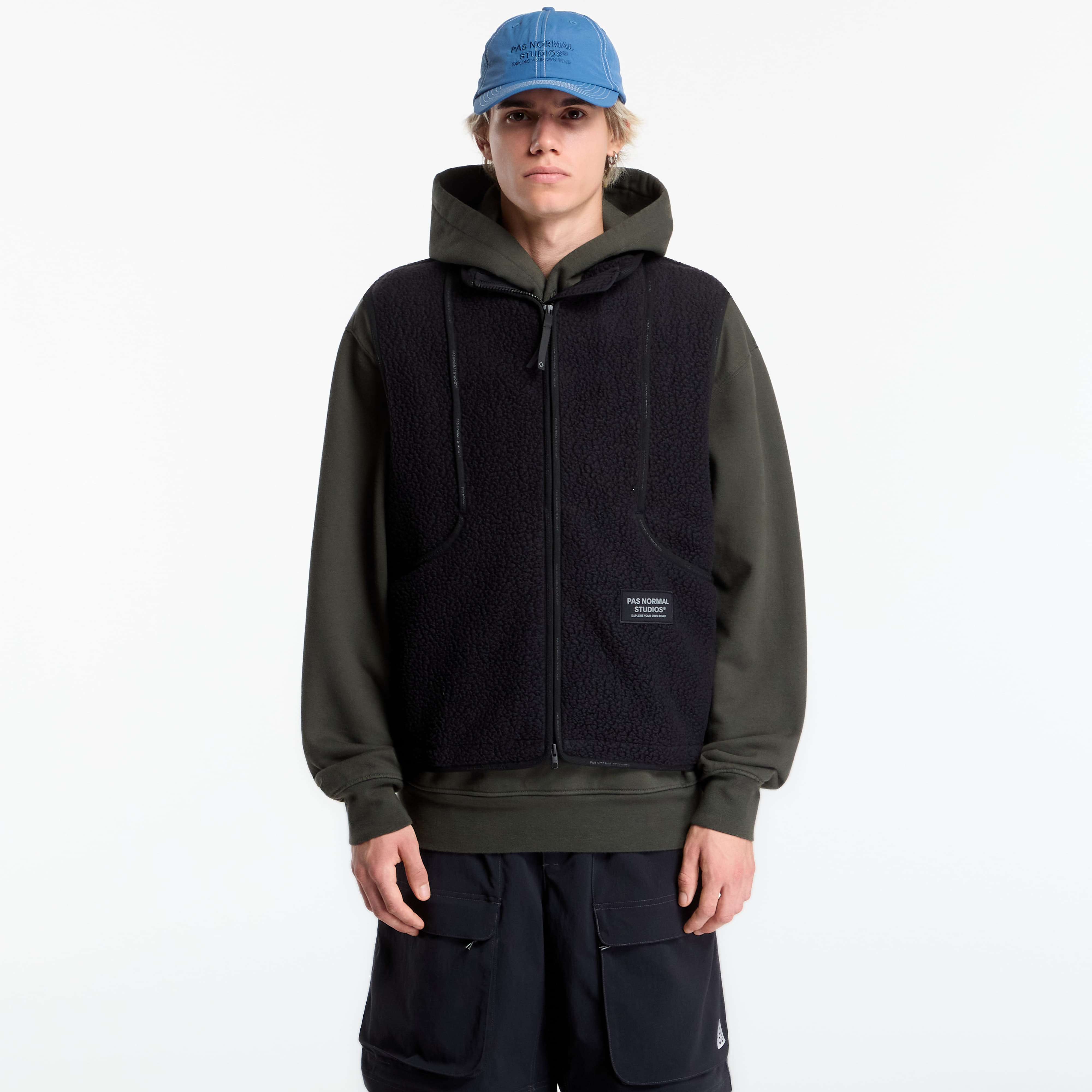 Pas Normal Studios Off-Race Pile Fleece Vest Black M
