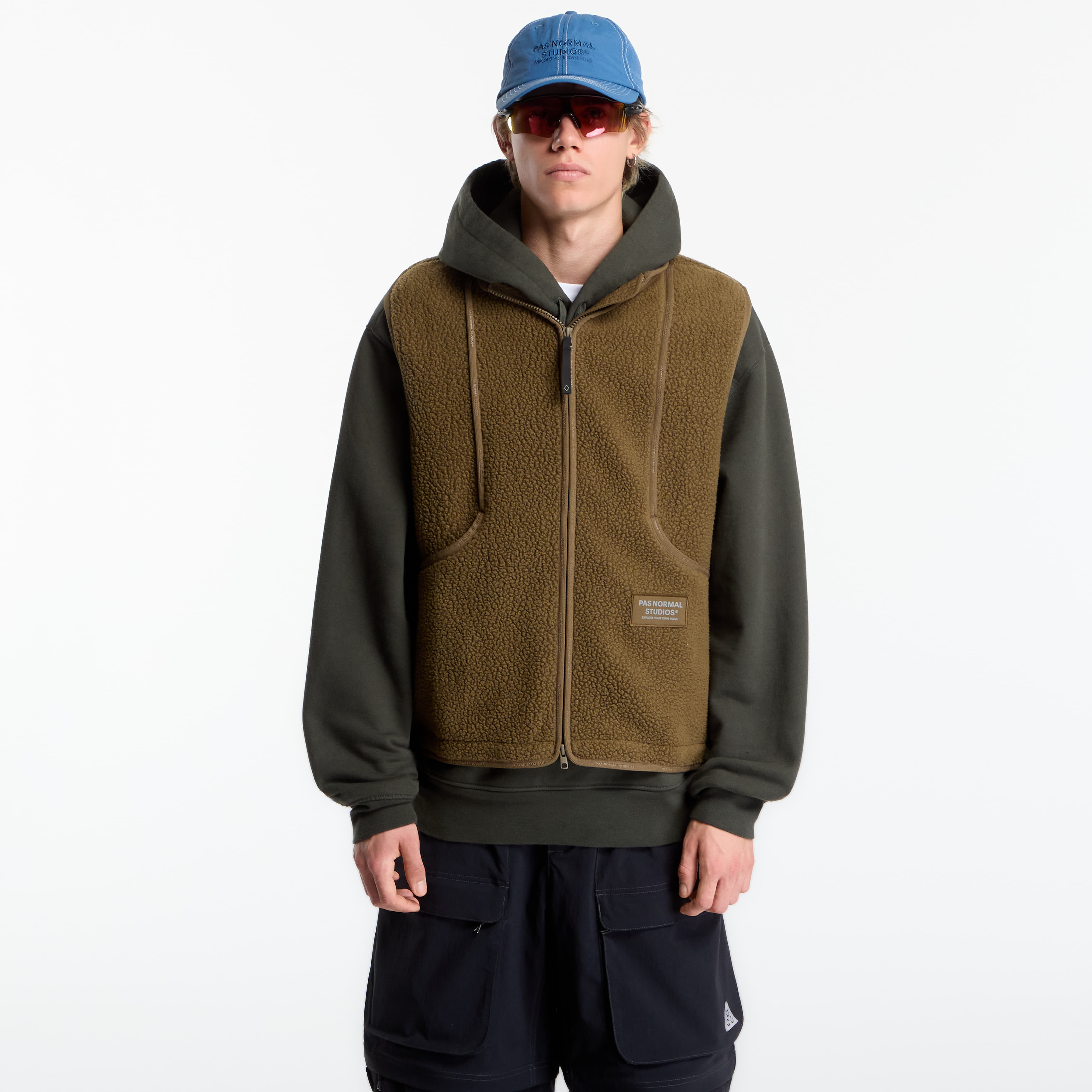 Елек Pas Normal Studios Off-Race Pile Fleece Vest Deep Olive M