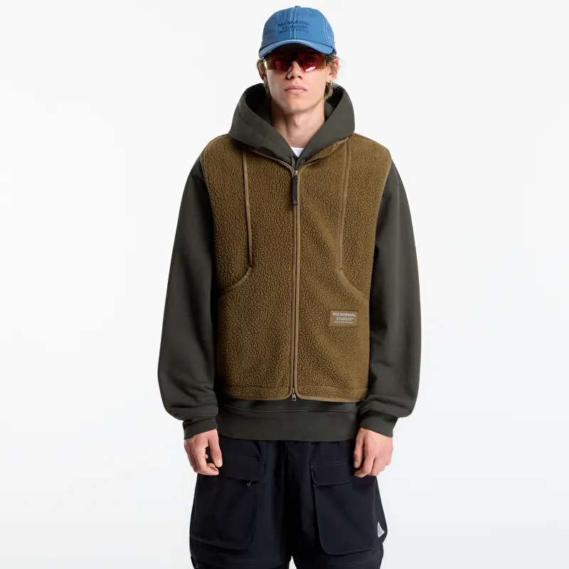 Gilet Pas Normal Studios Off-Race Pile Fleece Vest Deep Olive