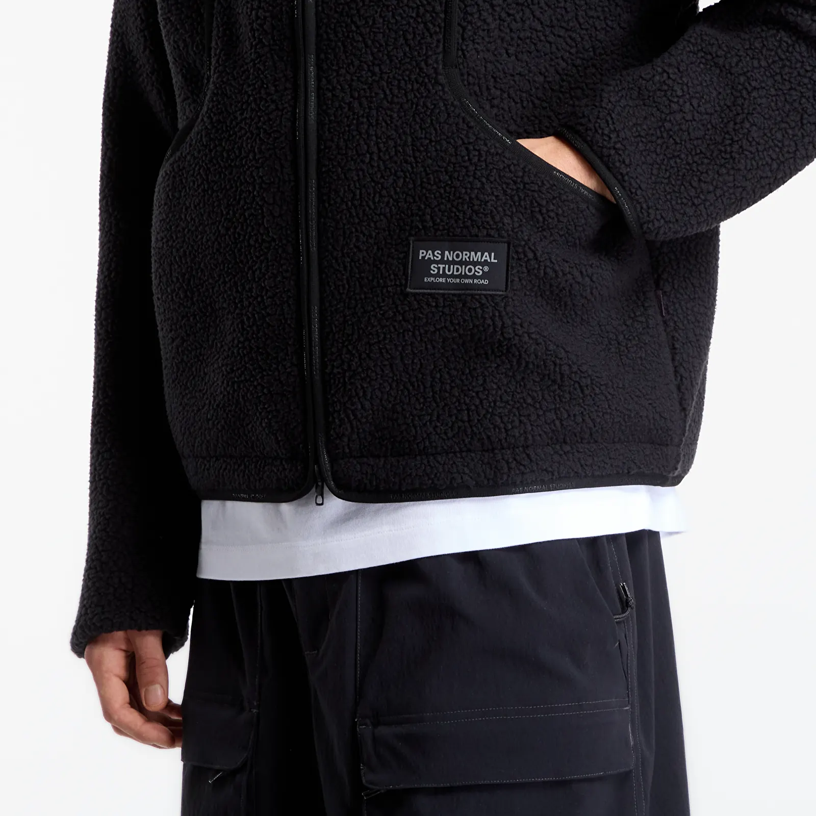 Jassen Pas Normal Studios Off-Race Pile Fleece Jacket Black