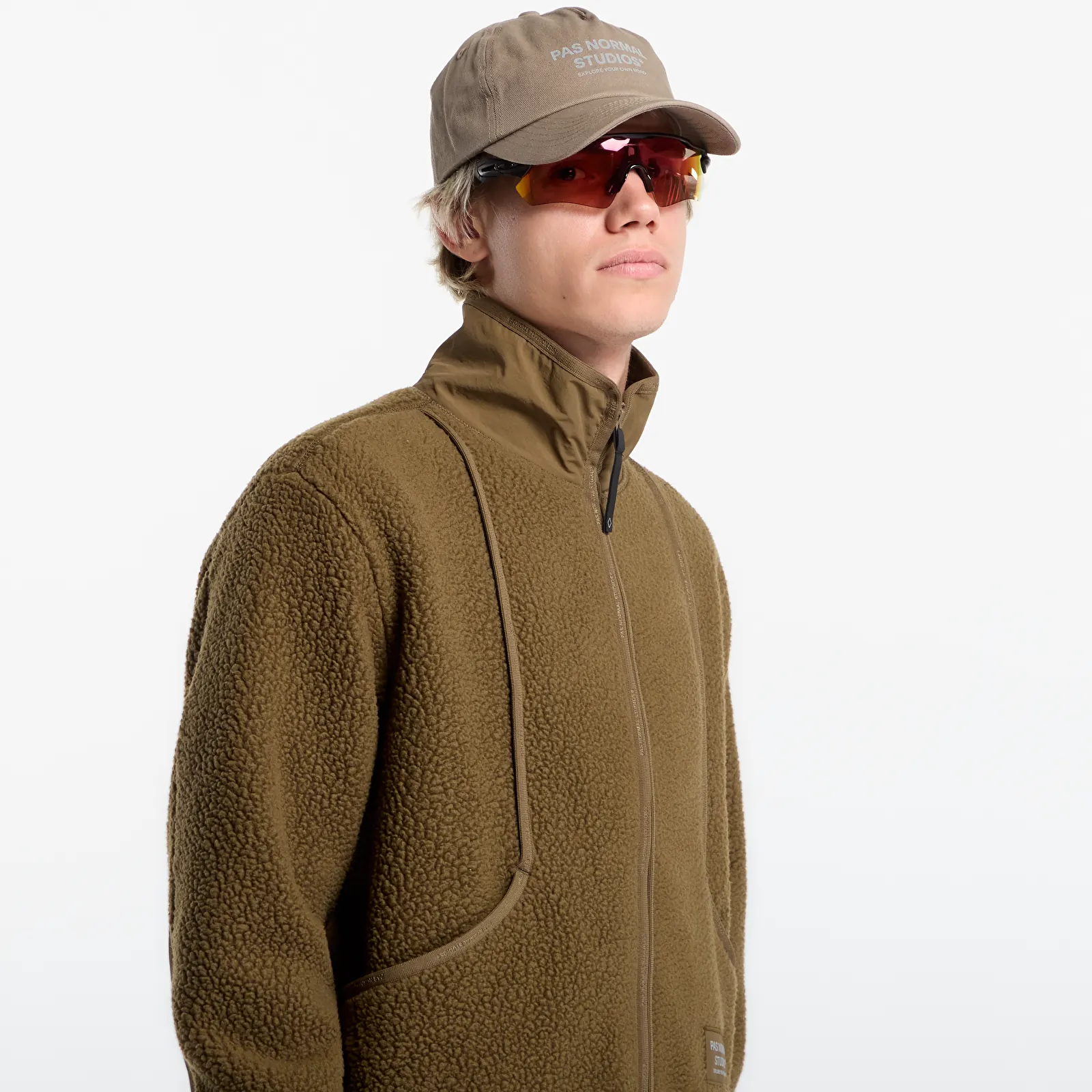 Jassen Pas Normal Studios Off-Race Pile Fleece Jacket Deep Olive