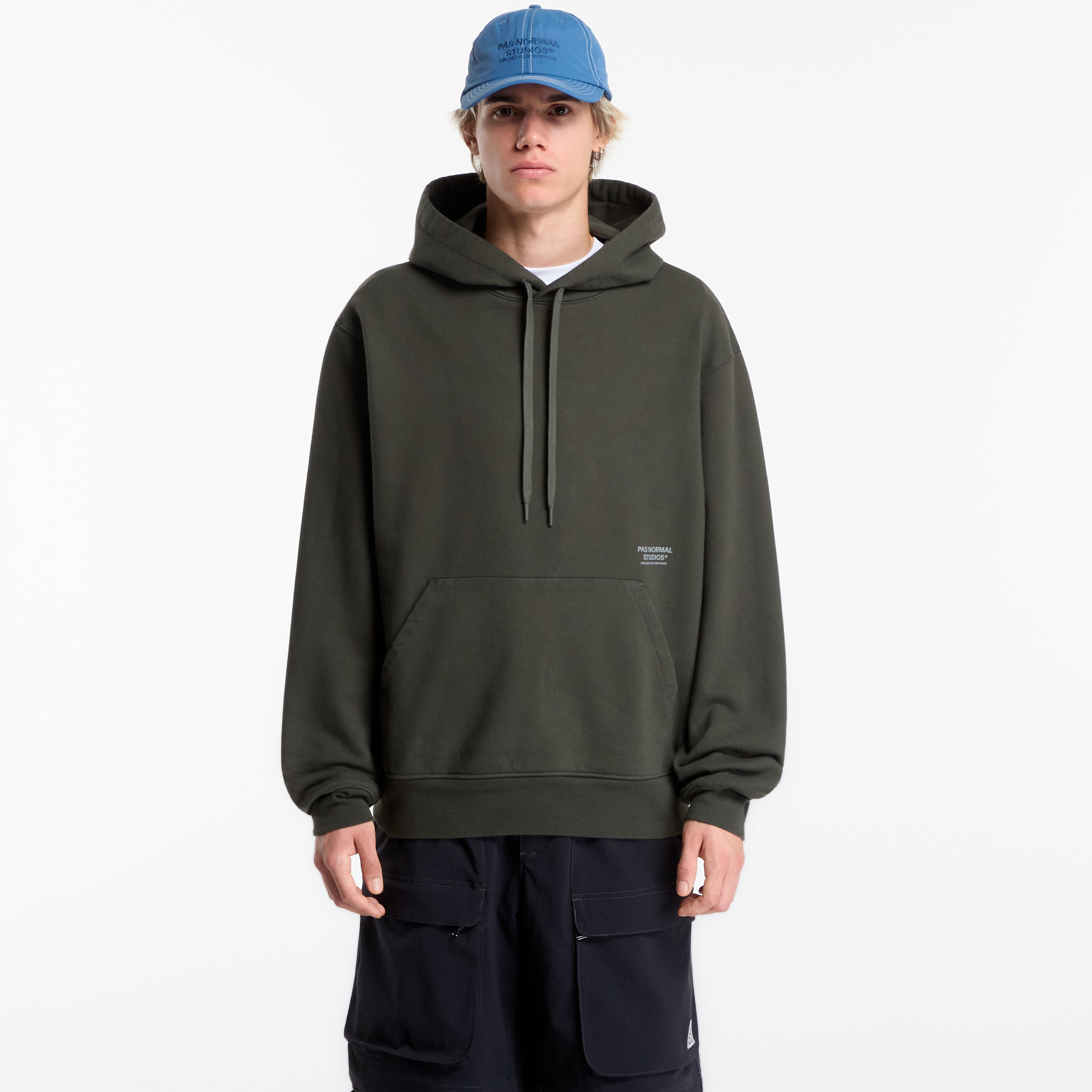 Sweatshirt Pas Normal Studios Off-Race Hoodie Dark Olive L