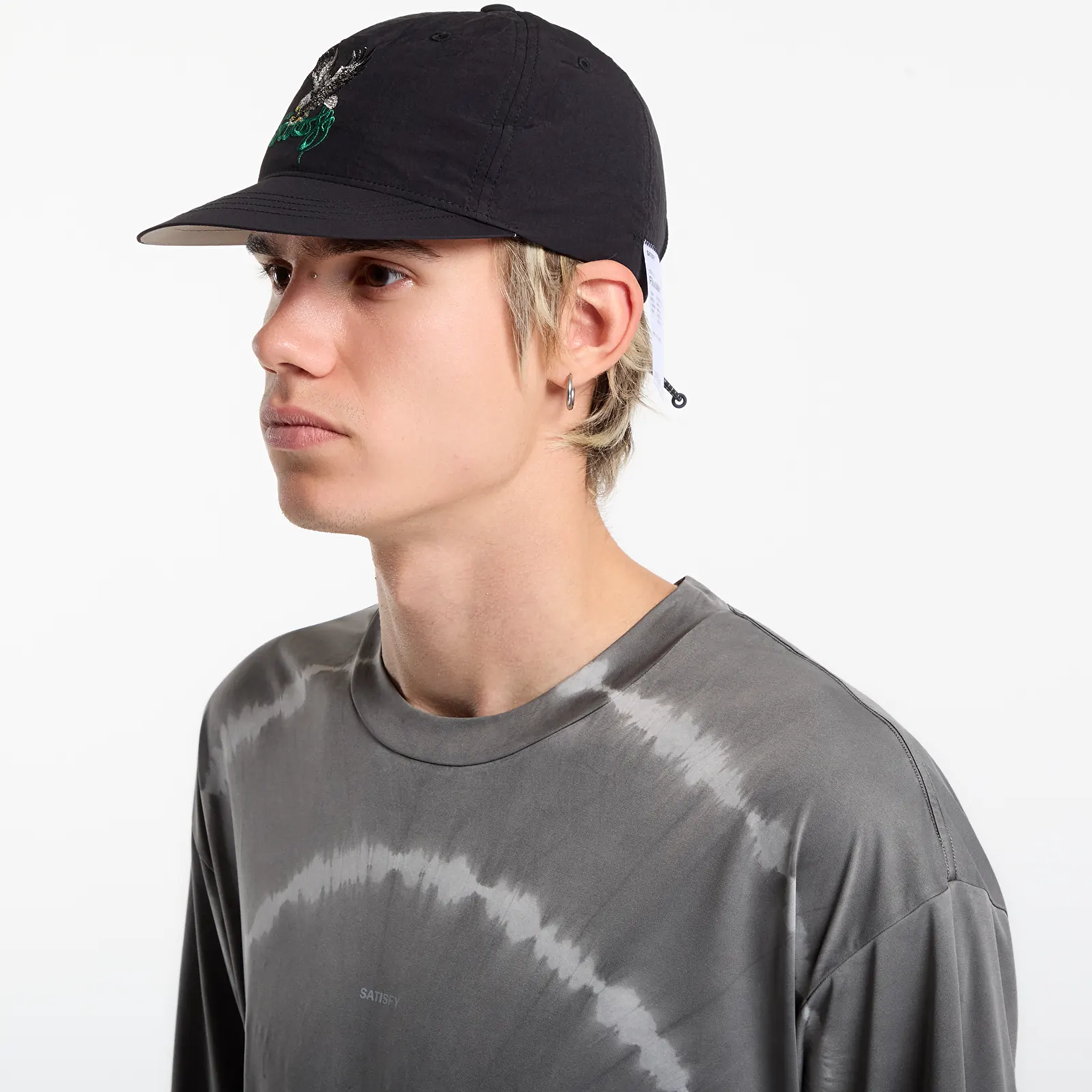 Caps Satisfy FliteSilk 5 Panel Pinch Cap Black Eagle