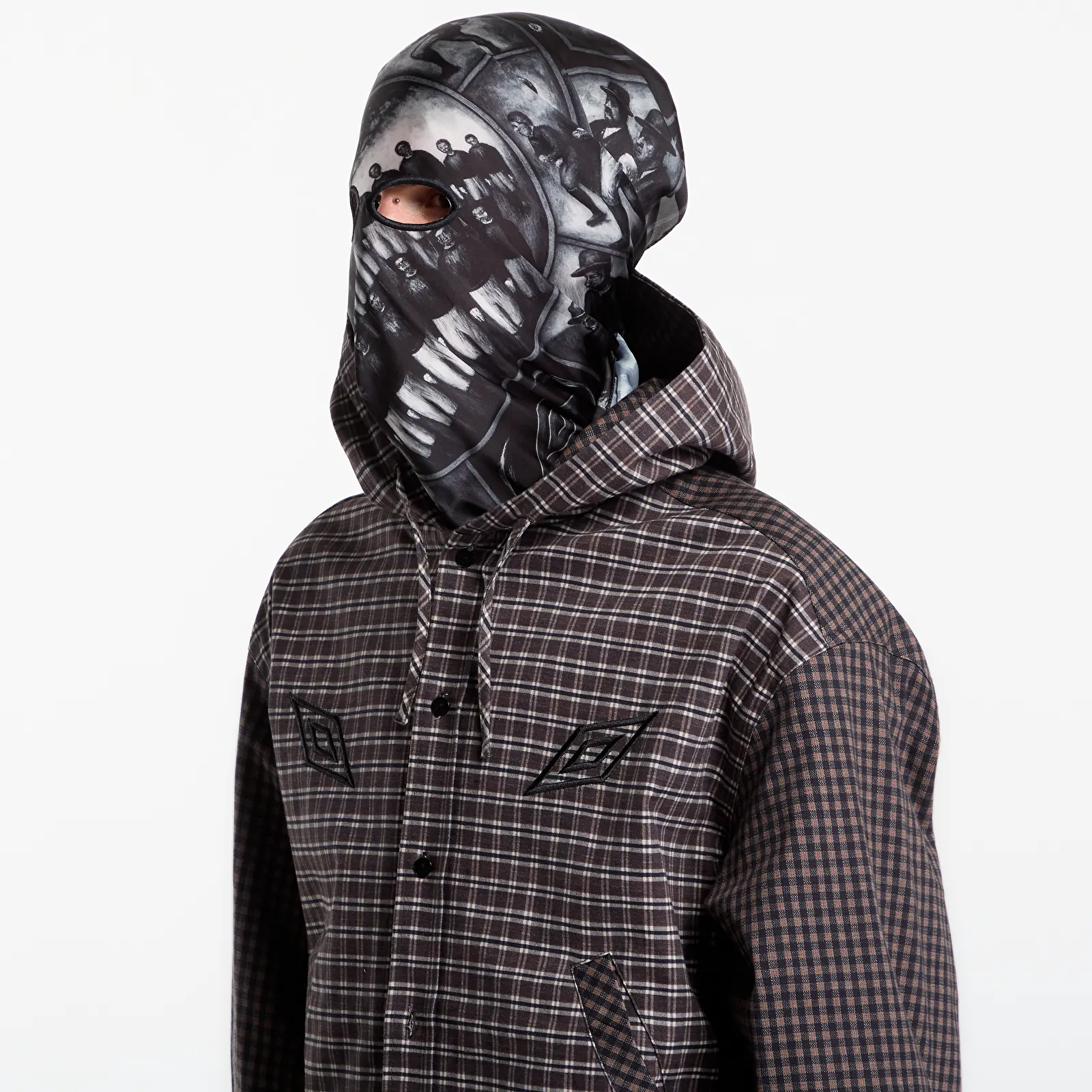 Heren sjaals Umbro Crowd Masked Foulard Black Grey