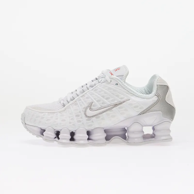 Nike Shox TL Kids White/ White/ Metallic Silver/ Max Orange