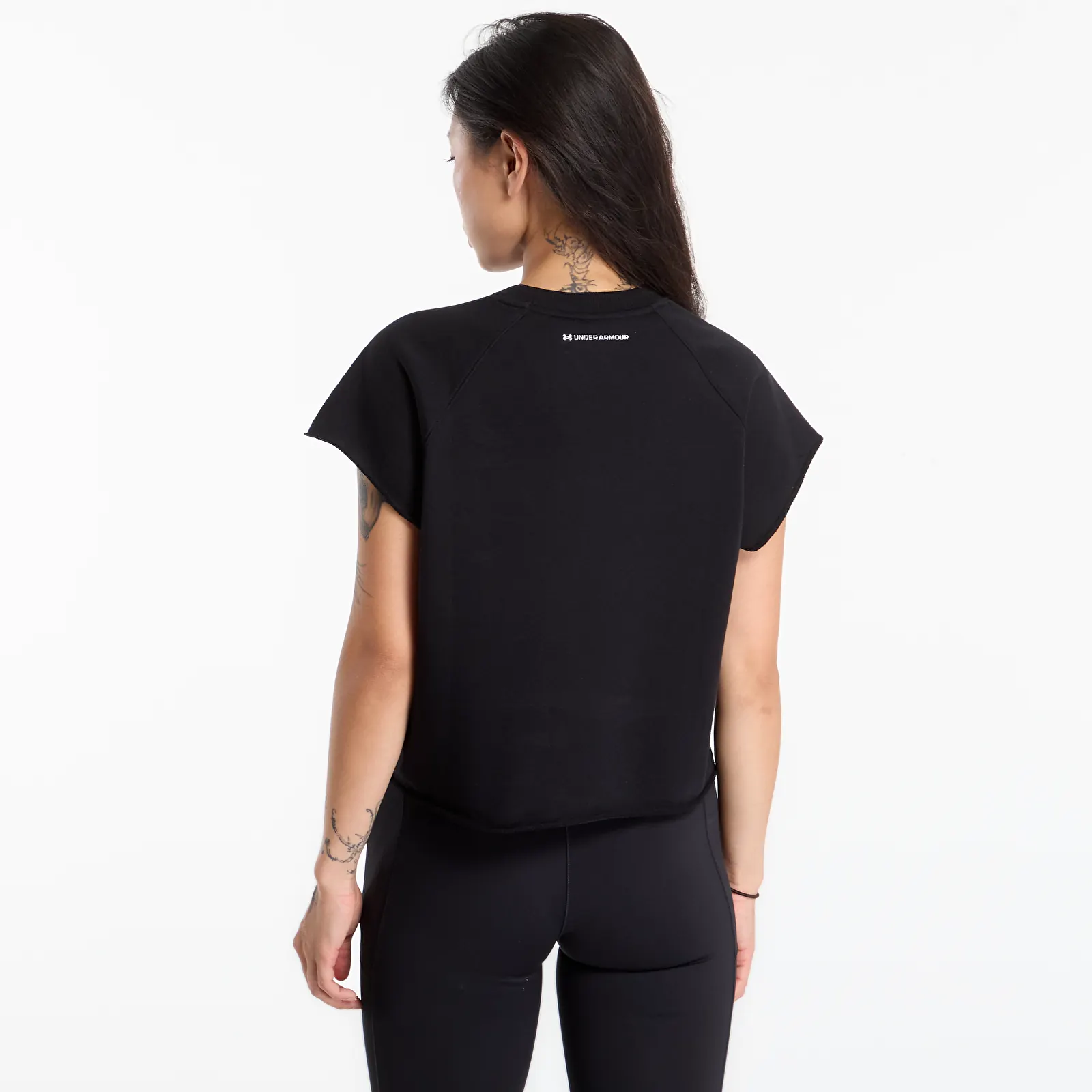 Koszulki Under Armour Icon Cut Off SS Black