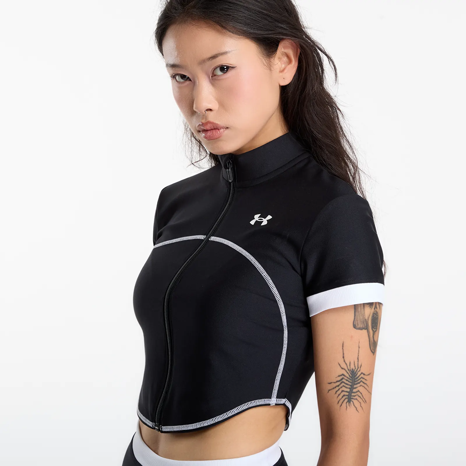 T-shirts  Under Armour HeatGear Novelty SS FZ Black