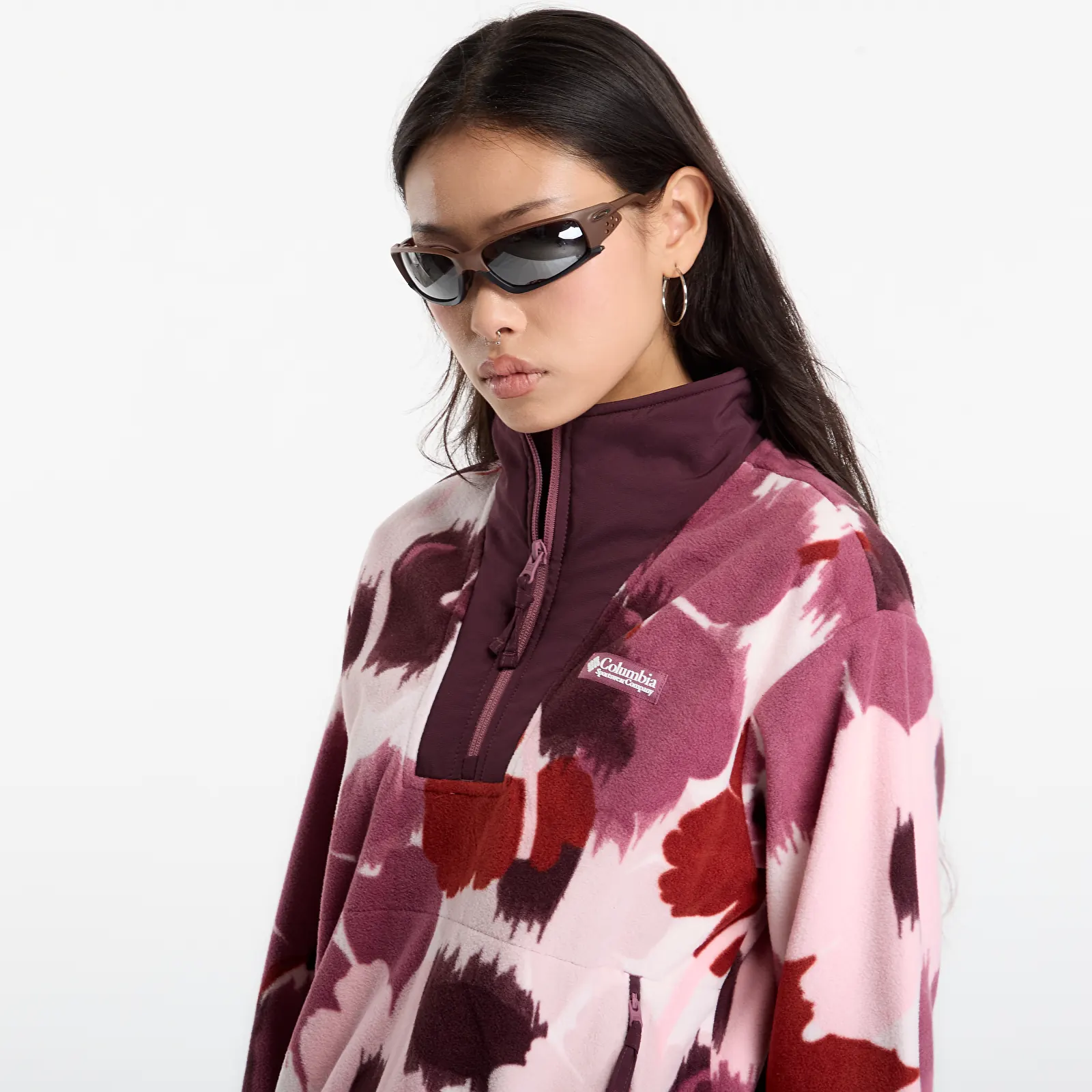 Sweatjacken und Sweatshirts Columbia Sequoia Grove™ II Printed Half Zip Antique Mauve Ikatbloom