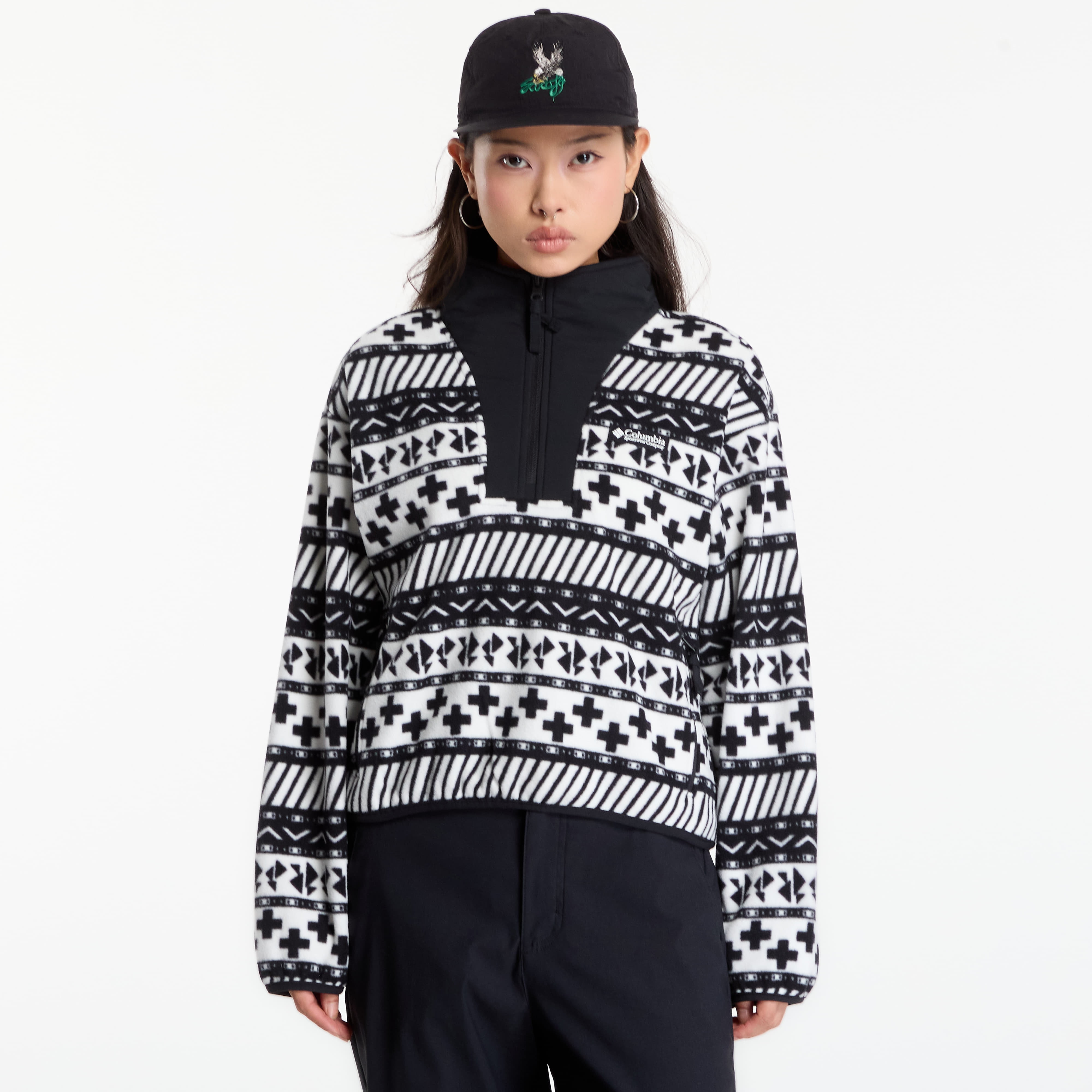 Sweatshirt Columbia Sequoia Grove™ II Printed Half Zip Black Wizard Island Tonal S