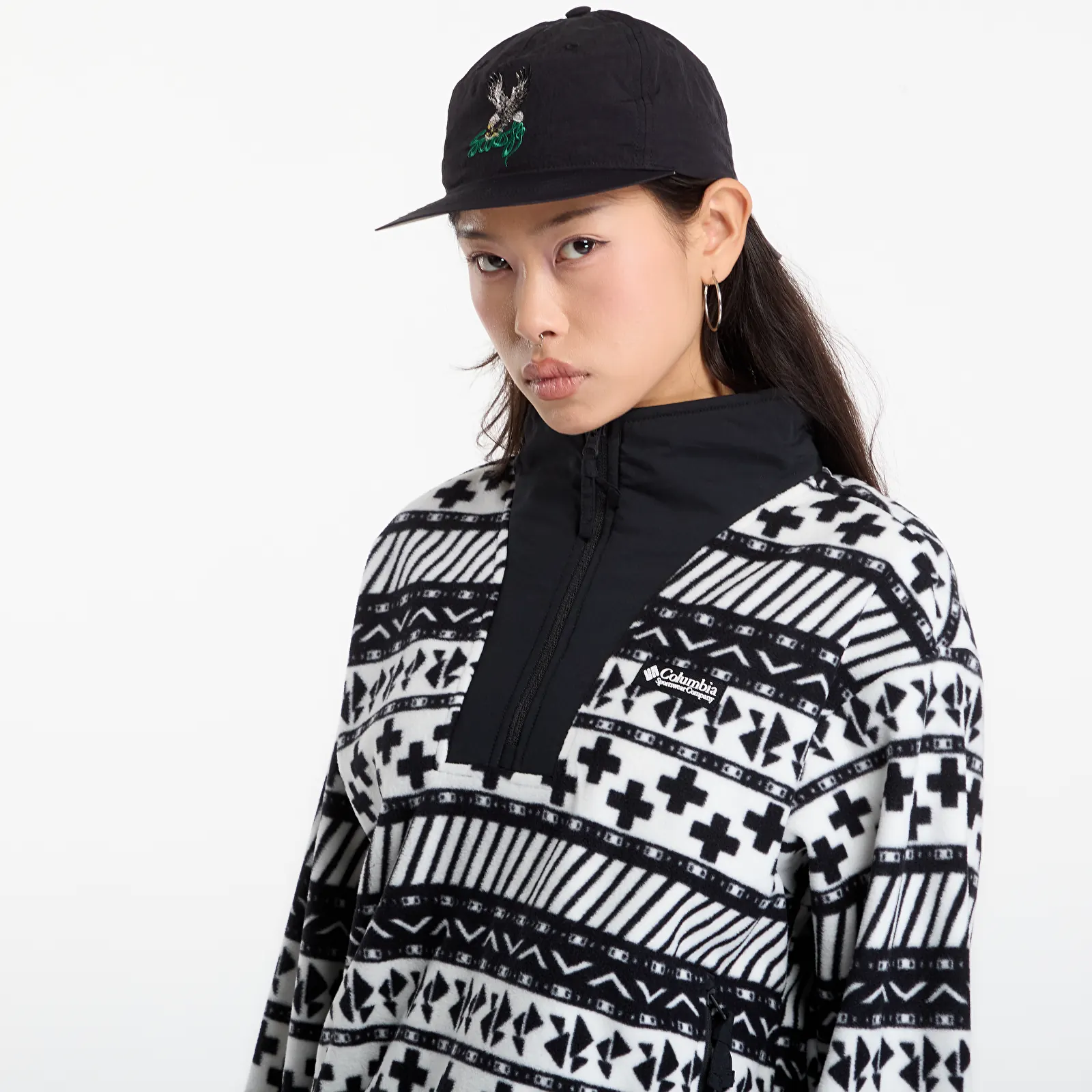 Sweatjacken und Sweatshirts Columbia Sequoia Grove™ II Printed Half Zip Black Wizard Island Tonal