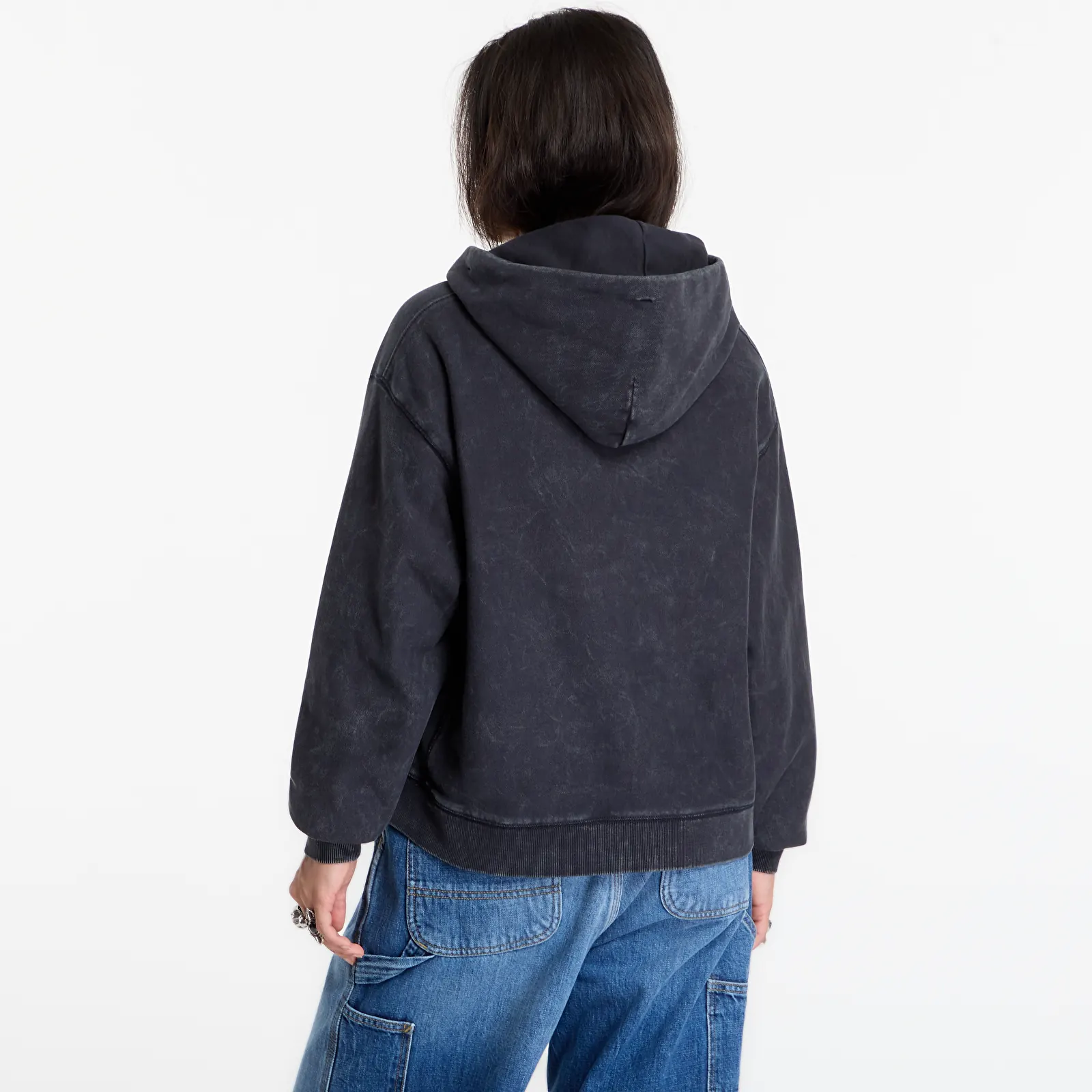 Bluzy Carhartt WIP W' Hooded Lambert Sweat Black Moon Wash