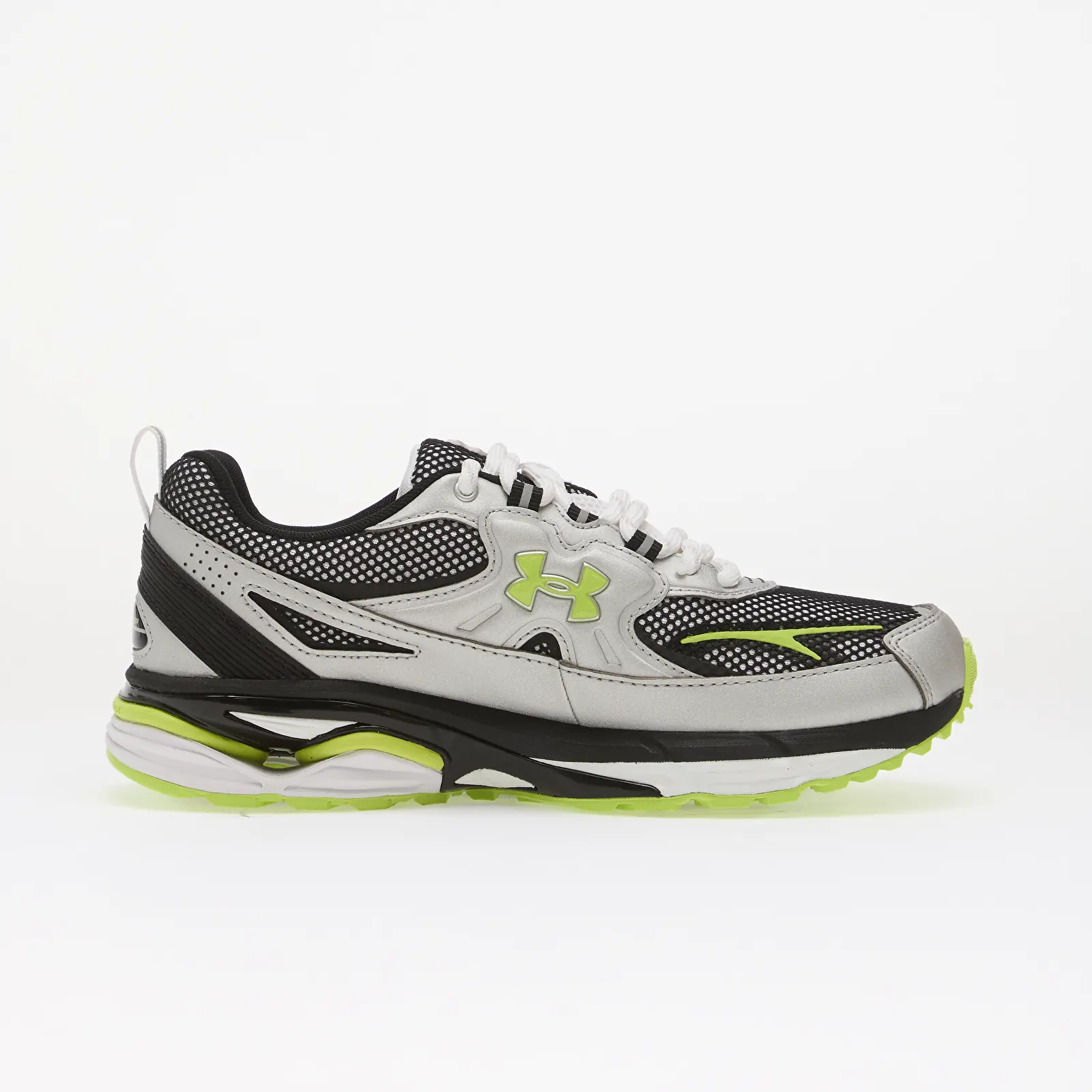 Men's shoes Under Armour Apparition Tech Metallic Silver/ White/ Green Citrine