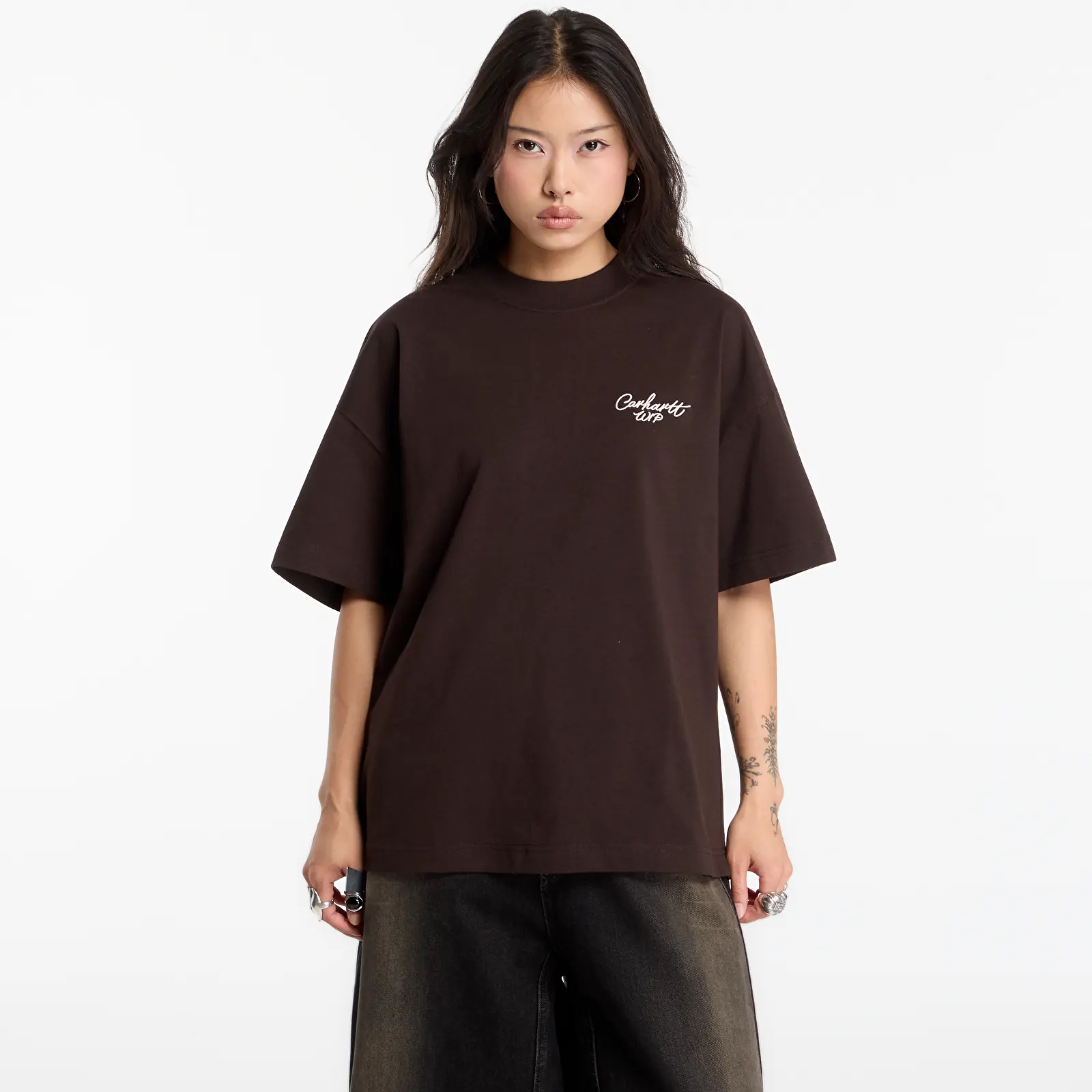 T-shirts Carhartt WIP S/S Signature Script T-Shirt UNISEX Tobacco/ Natural