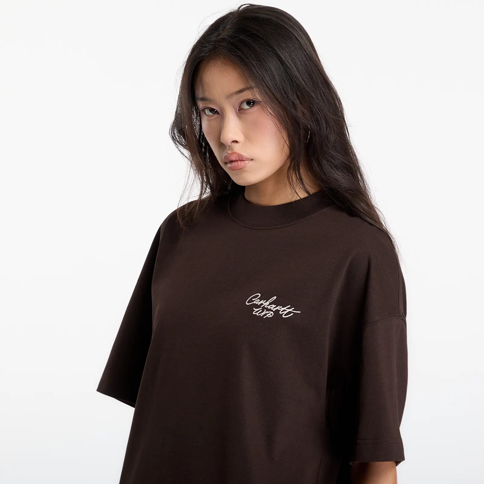 T-shirts Carhartt WIP S/S Signature Script T-Shirt UNISEX Tobacco/ Natural