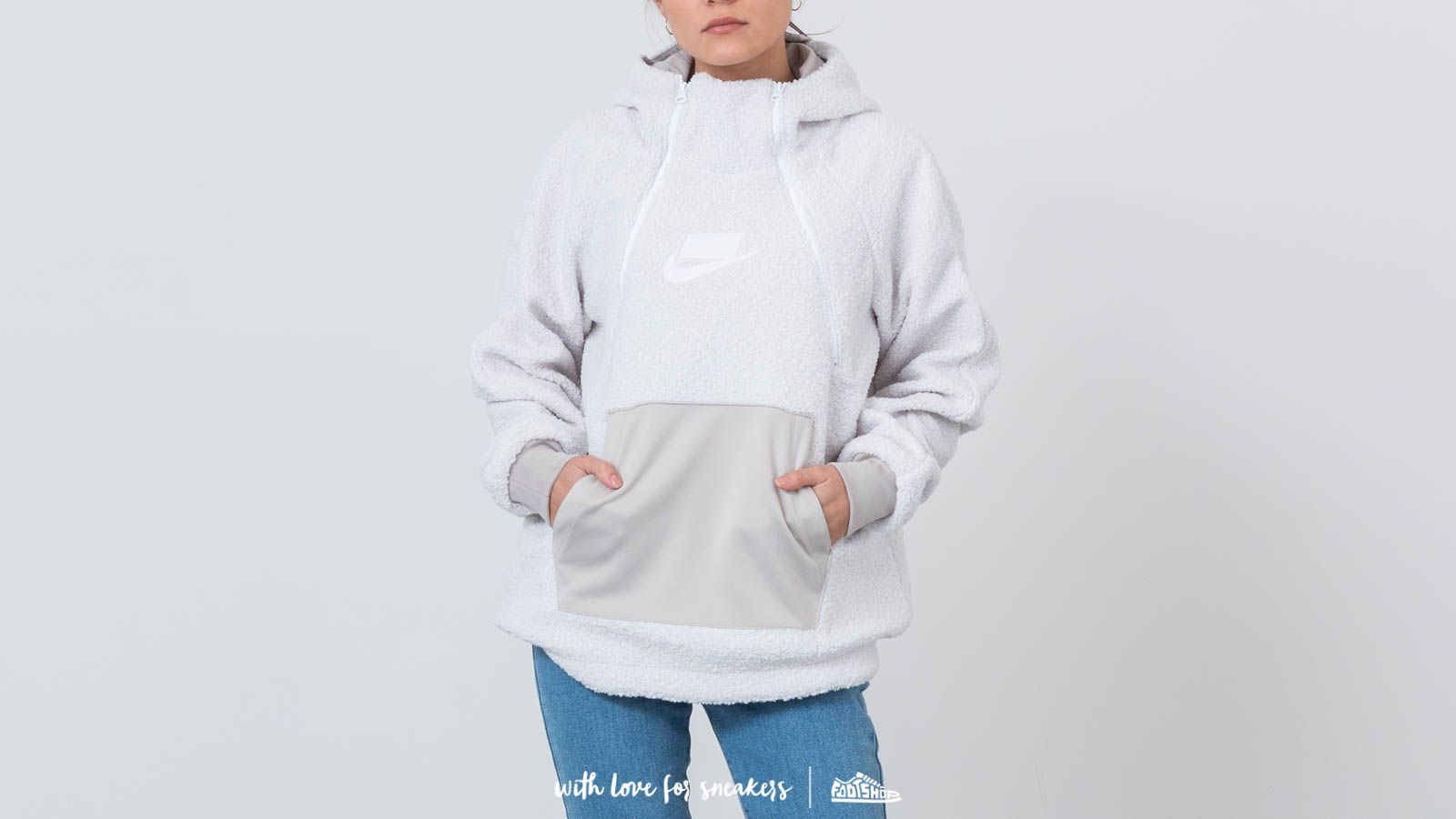 Nike sherpa hoodie women's sales