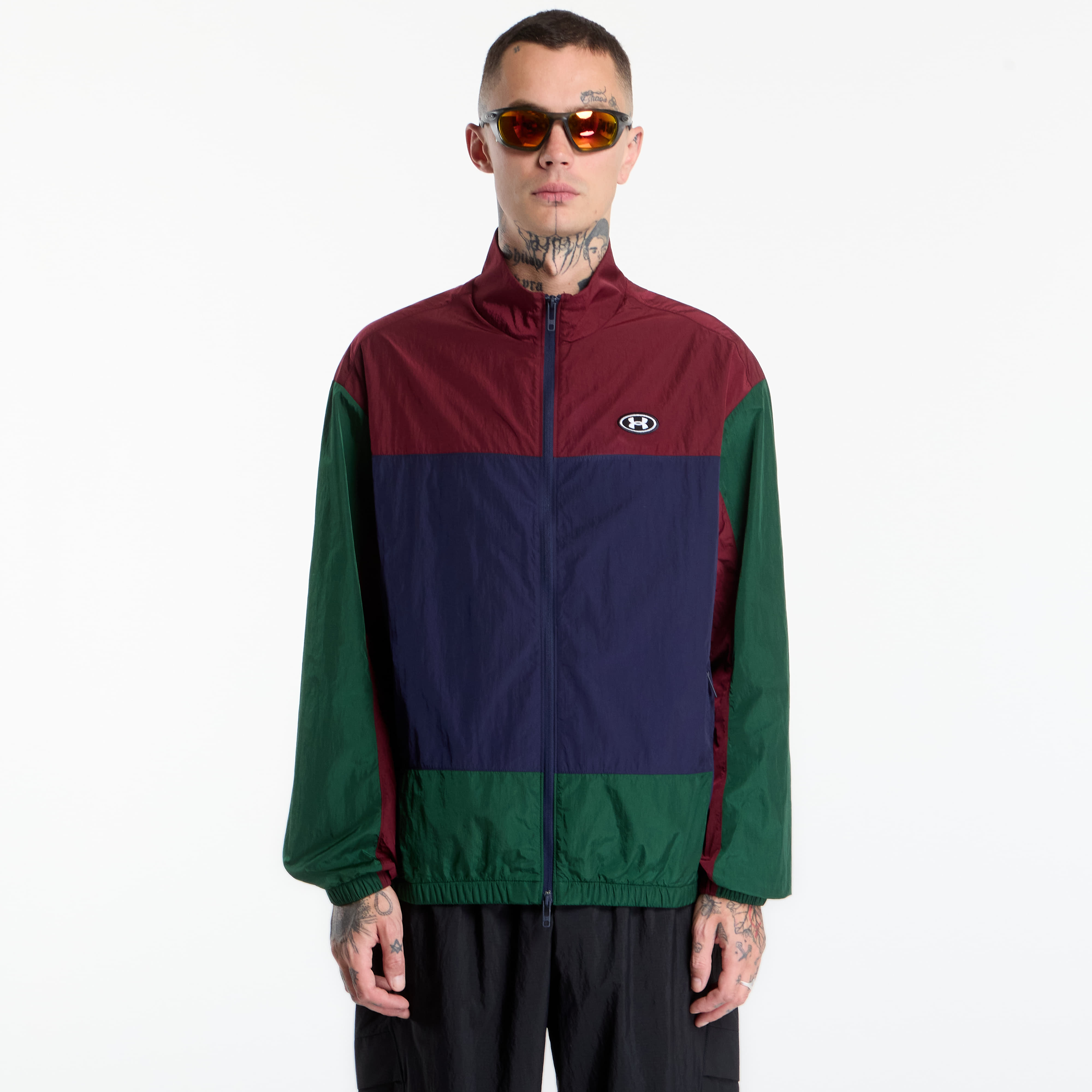 Jacket Under Armour Icon Woven Track FZ Green L