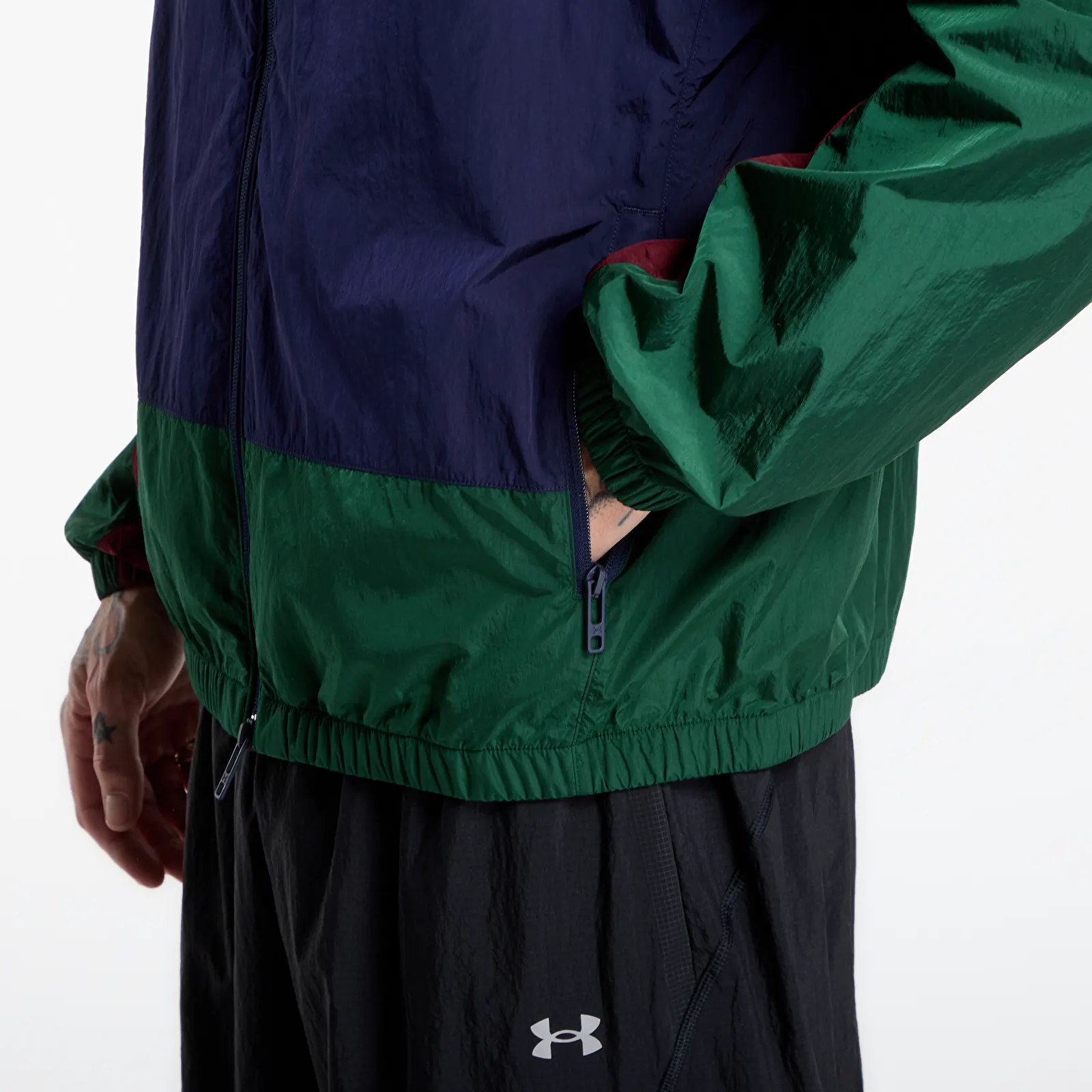 Jackets Under Armour Icon Woven Track FZ Green
