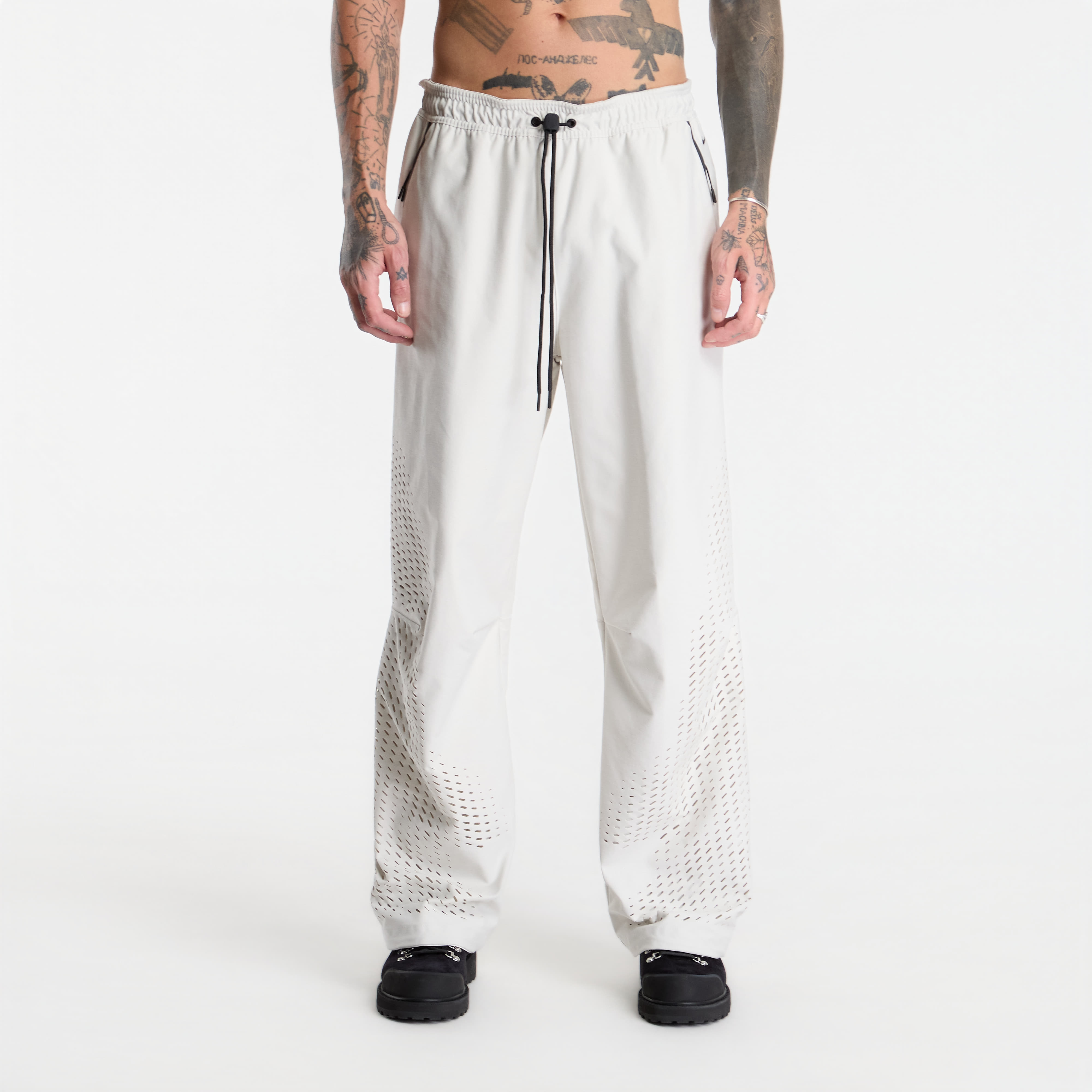 Pants Nike Tech Men's Dri-FIT Shori Knit Open-Hem Pants Light Bone/ Black XL