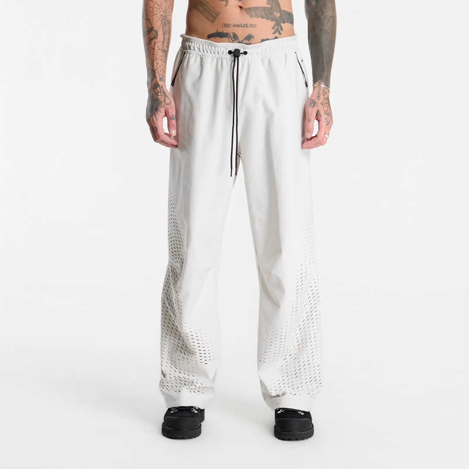 Pants Nike Tech Men's Dri-FIT Shori Knit Open-Hem Pants Light Bone/ Black