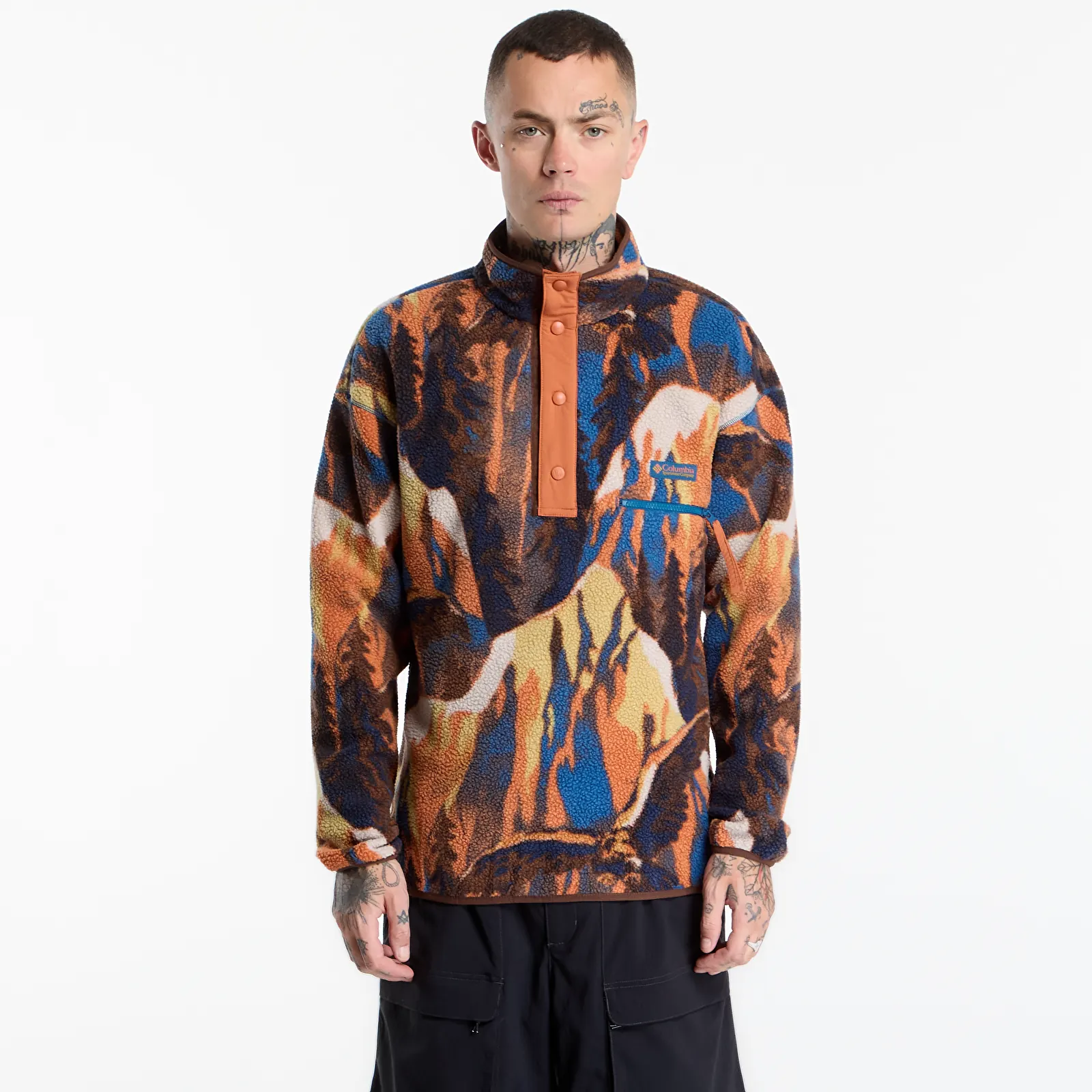 Hoodies och sweatshirts Columbia Helvetia™ II Printed Half Snap Fleece Teak Brown Soarin
