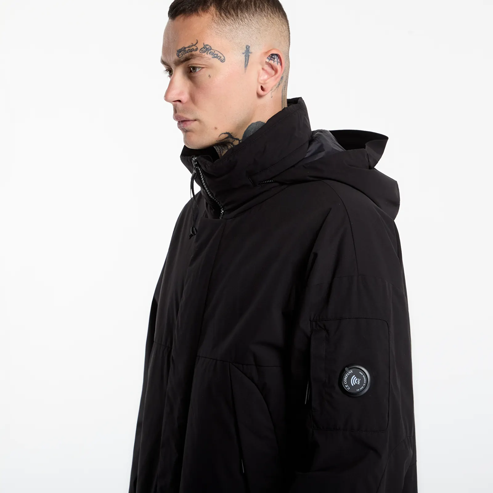 Puffer jakne C.P. Company Long Jacket Black