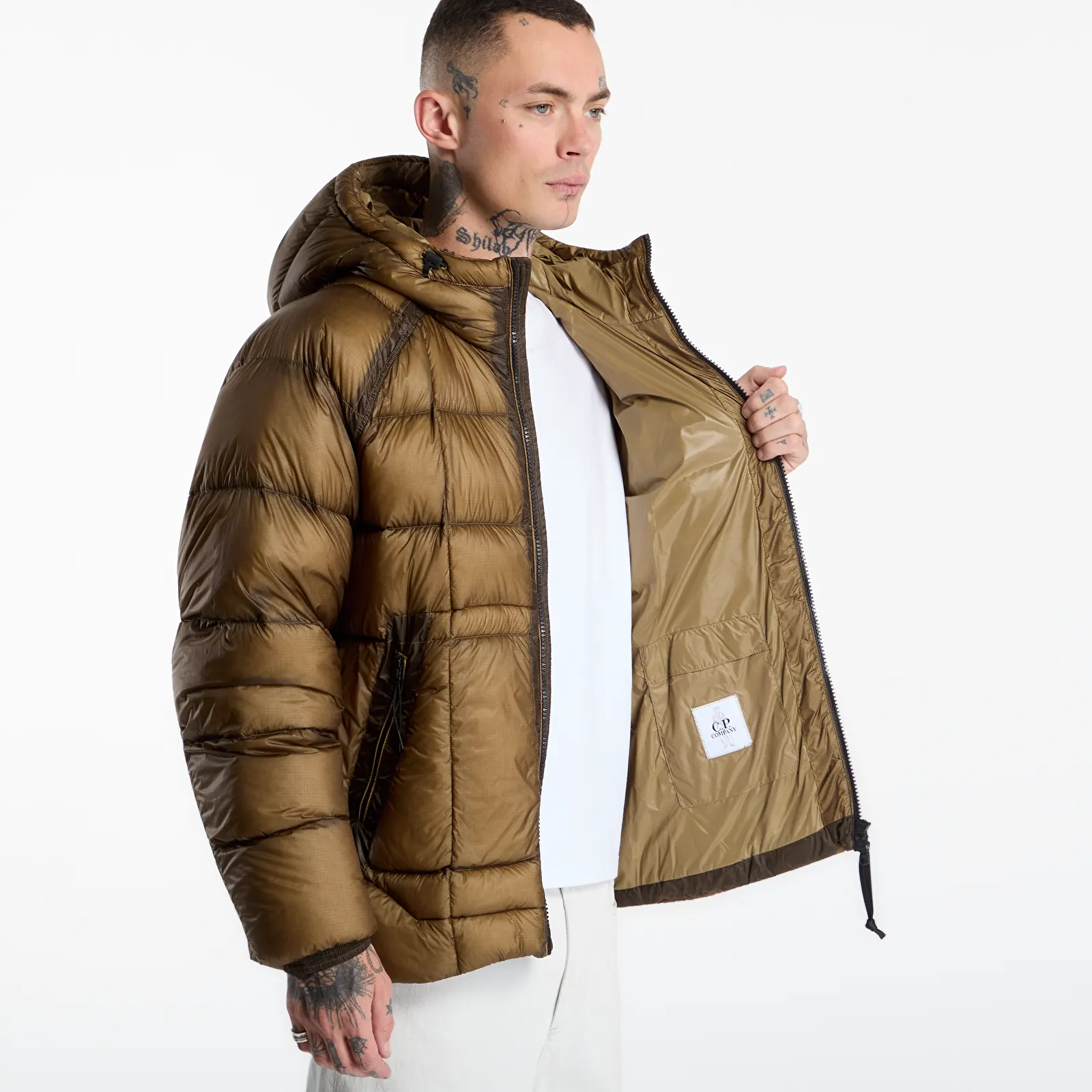 Páperové bundy C.P. Company D.D. Shell Hooded Puffer Jacket
