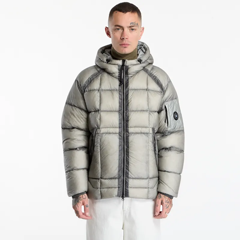 C.P. Company D.D. Shell Hooded Puffer Jacket Flint Grey