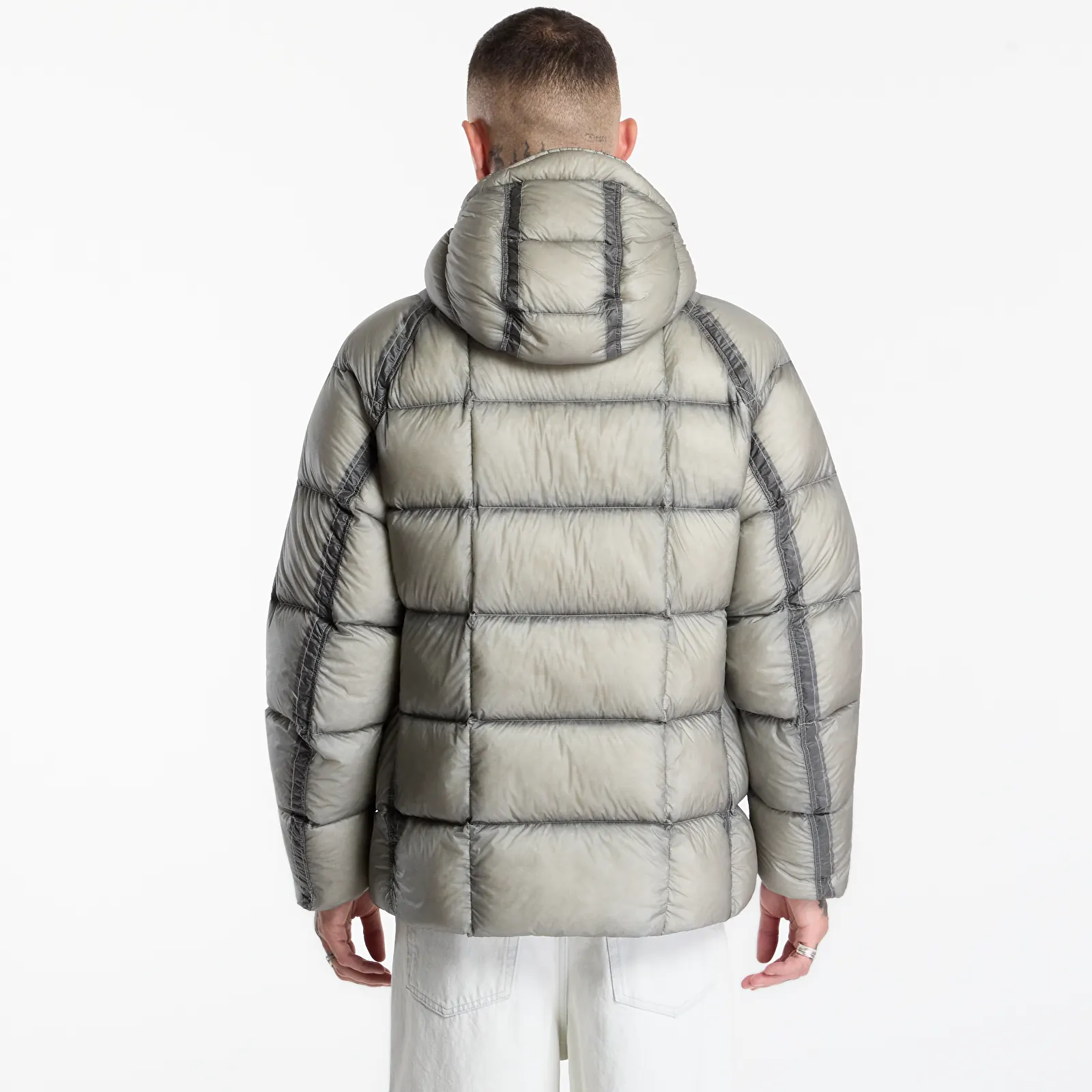 Péřovky C.P. Company D.D. Shell Hooded Puffer Jacket Flint Grey