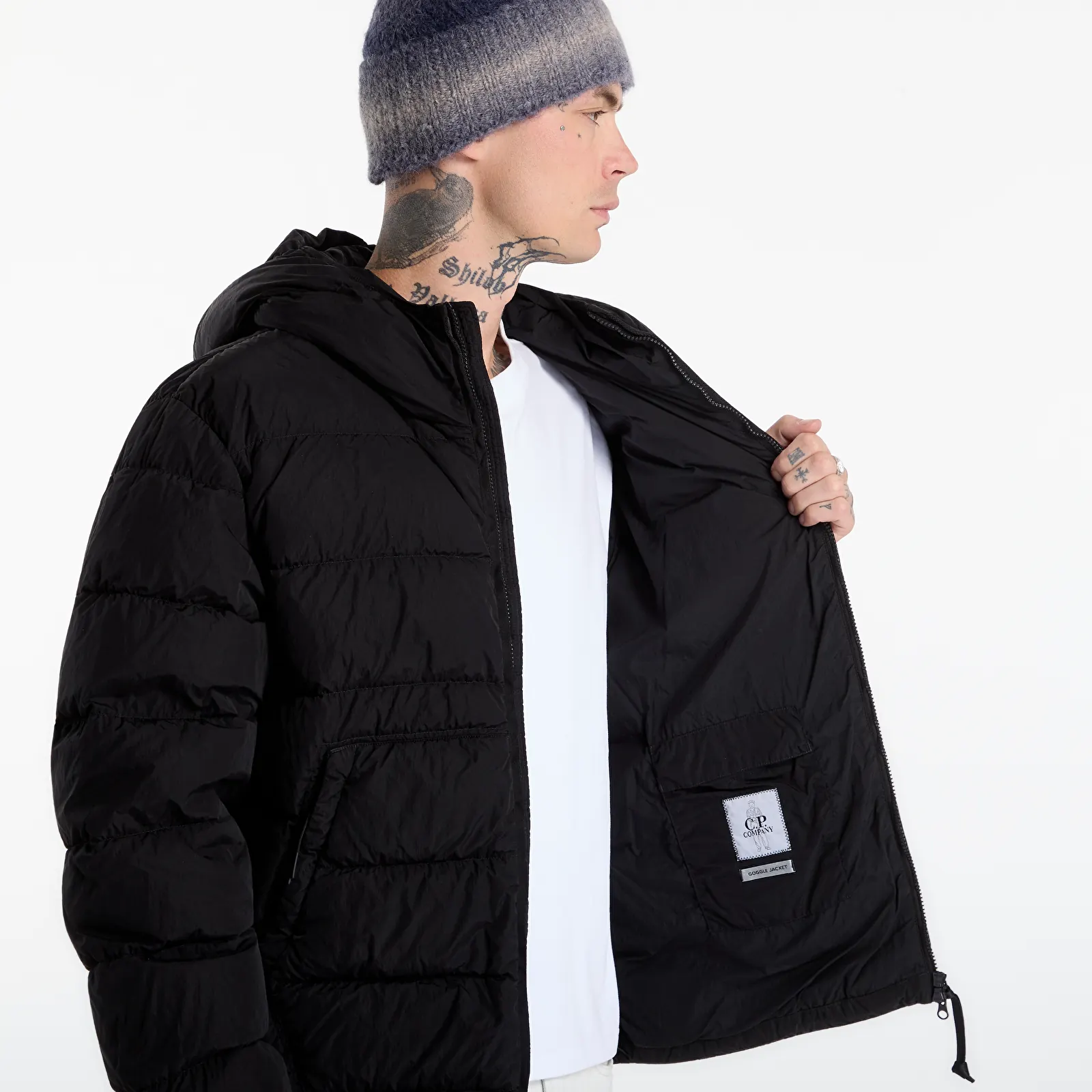 Puffer jackets C.P. Company Chrome-R Goggle Down Jacket Black